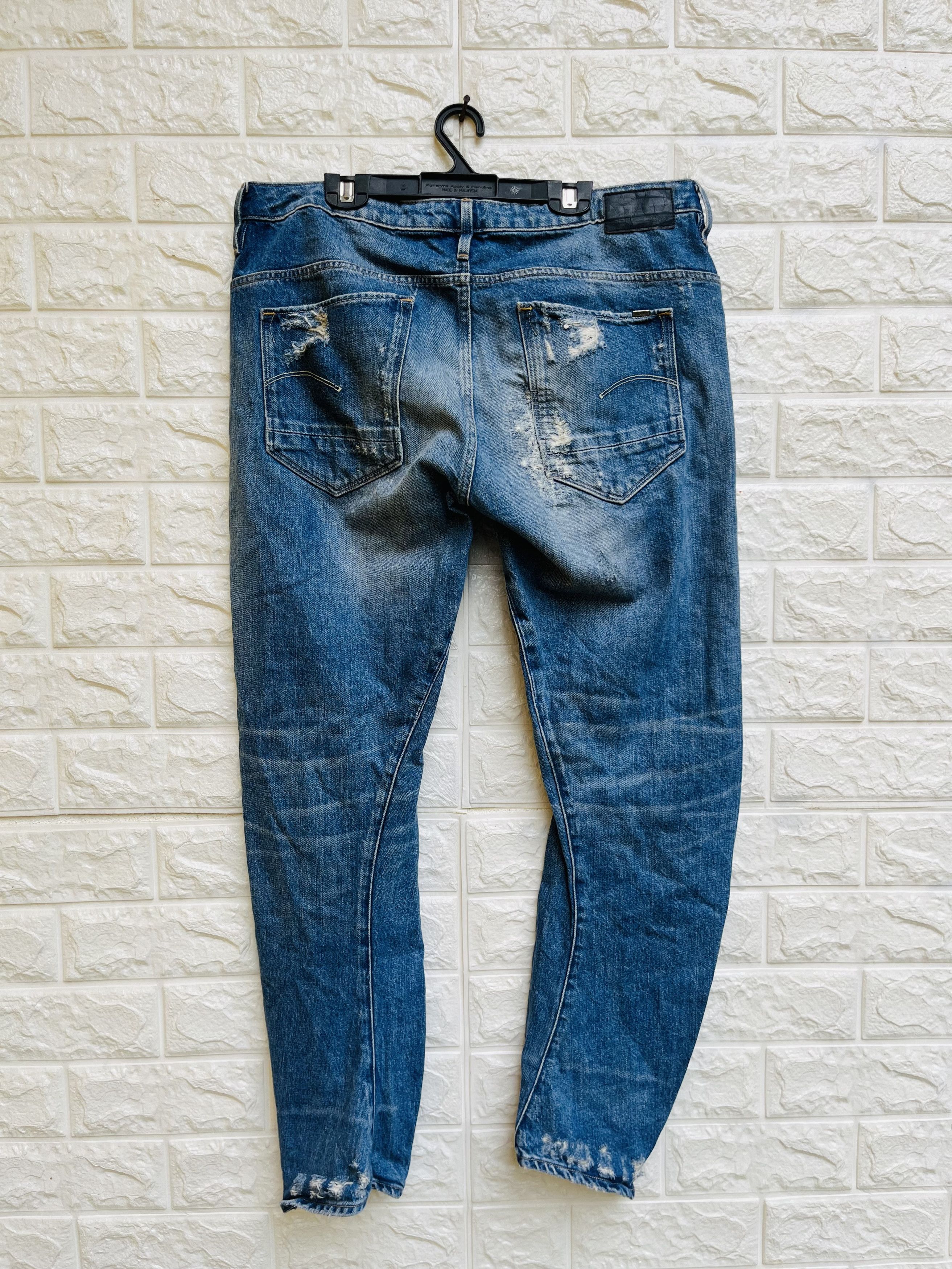 G-Star × Japanese Brand Vintage G-Star Raw Distressed Japan Designer Fashion Style Size US 32 / EU 48 - 2 Thumbnail
