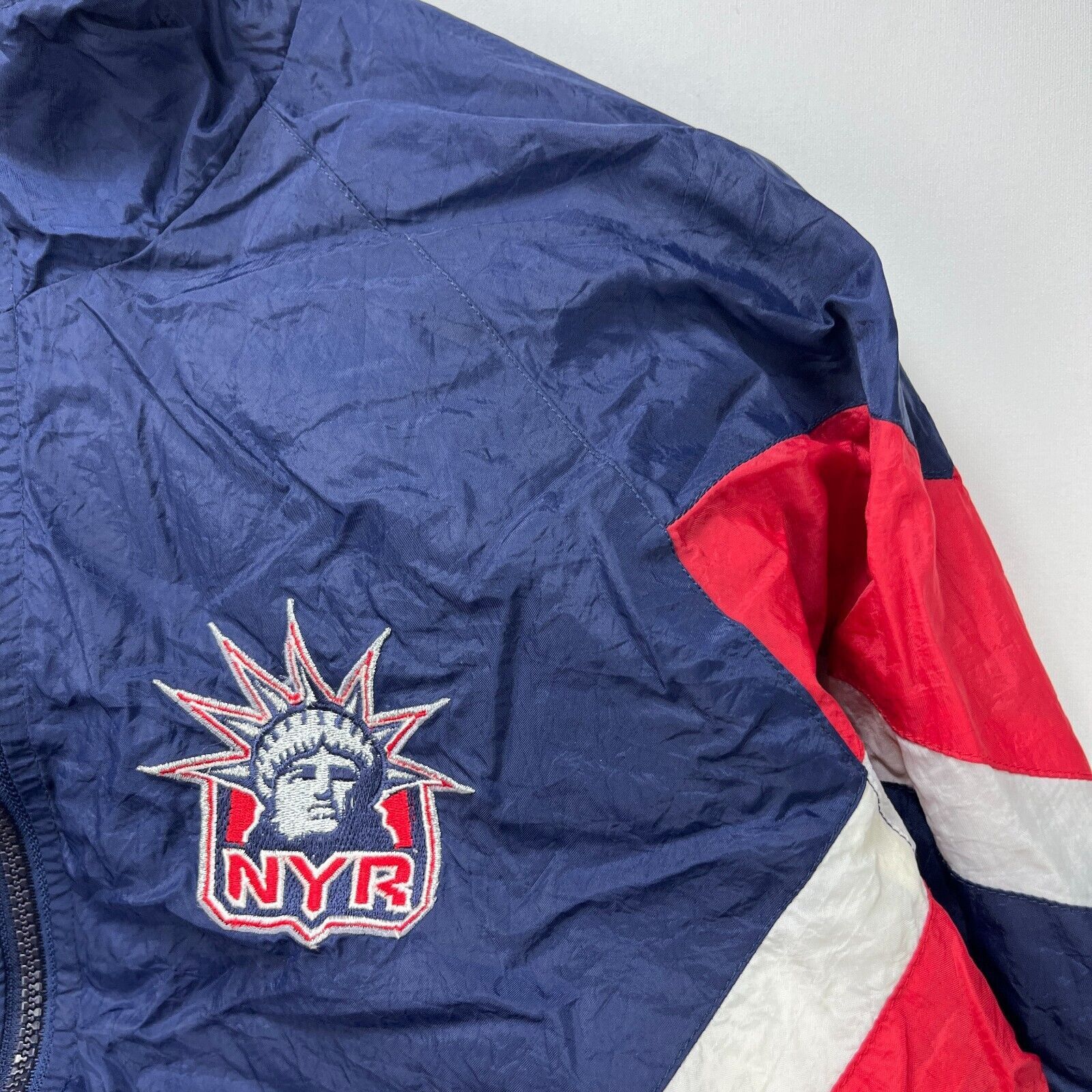NHL × Vintage Vintage 90s New York Rangers NHL Windbreaker Jacket Small Size US S / EU 44-46 / 1 - 3 Thumbnail