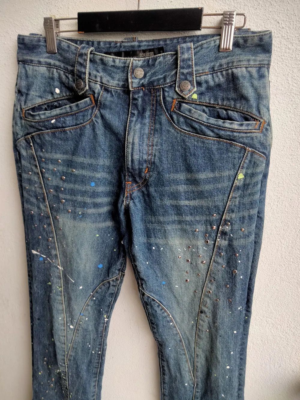 Schlussel Schlussel Flare Denim Painted Size US 31 - 4 Thumbnail