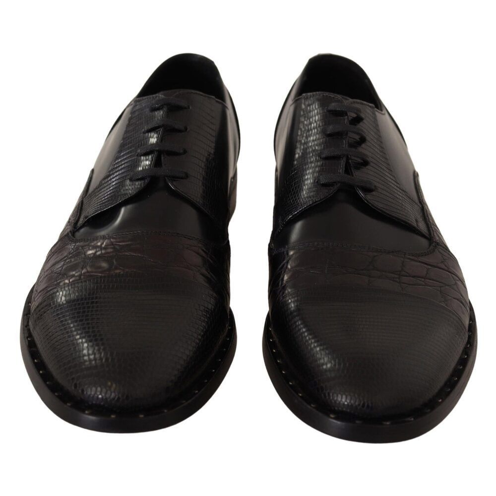 Dolce & Gabbana Dolce & Gabbana Elegant Black Derby Oxford Wingtips Size US 6 / EU 39 - 3 Thumbnail