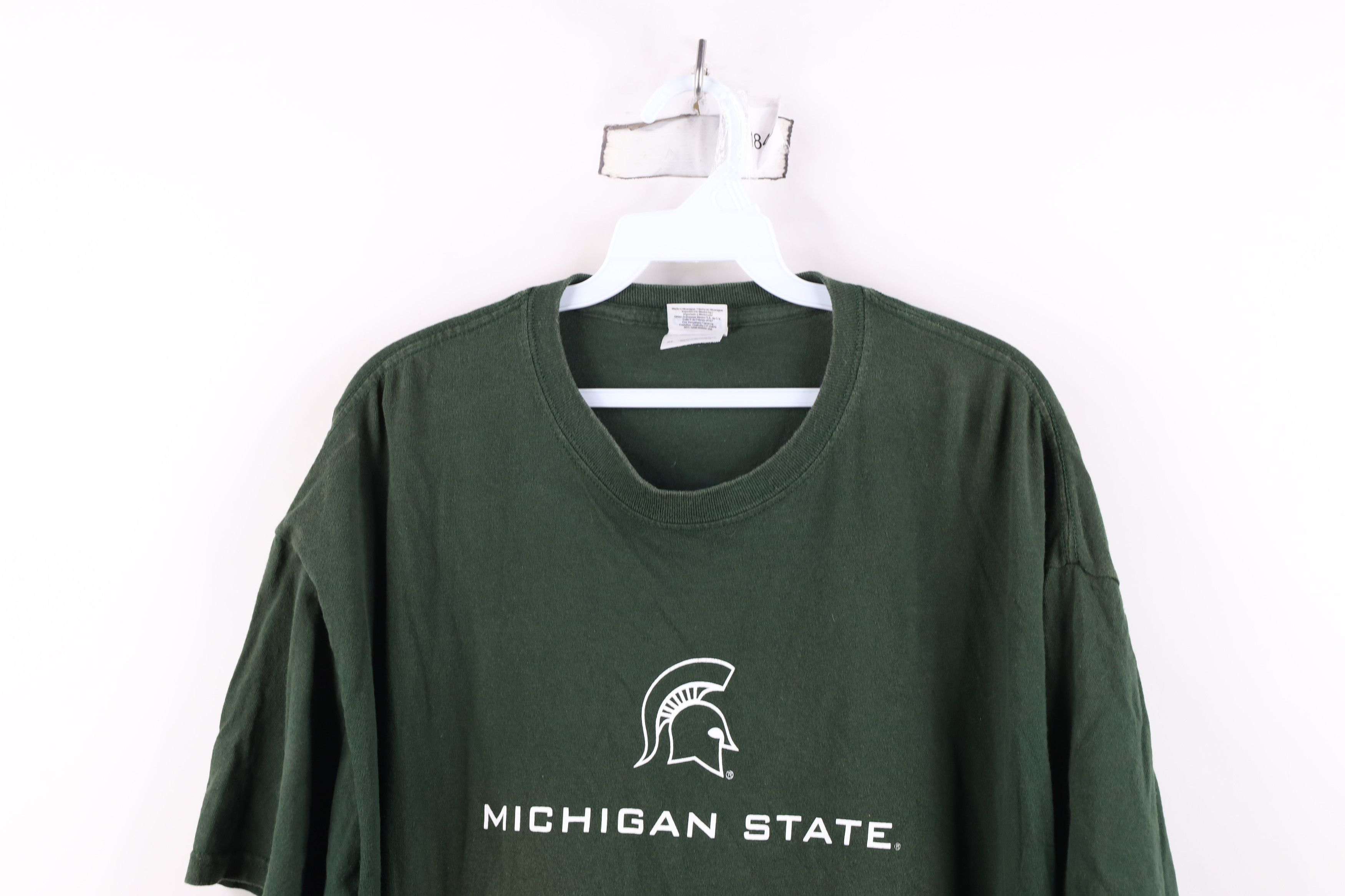 Vintage Vintage Y2K Spell Michigan State University T-Shirt Green Size US XL / EU 56 / 4 - 2 Thumbnail