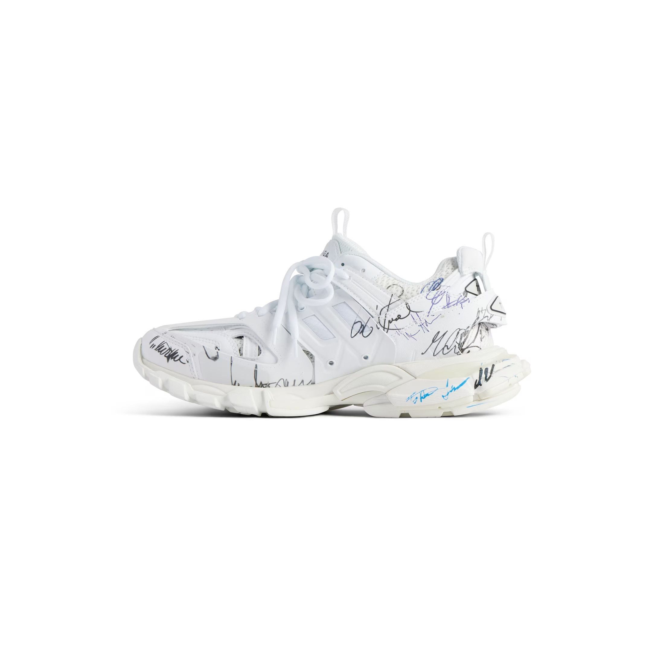 Balenciaga o1srvl11e0426 Track Autographe Sneakers in White Size US 7 / IT 37 - 4 Thumbnail