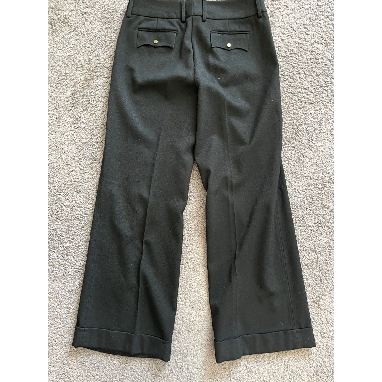 Express VINTAGE EXPRESS Wool Blend Dress Pants Sits at Waist 10 Regular Straight Leg Women Size 10 Black Size 32" / US 10 / IT 46 - 3 Thumbnail