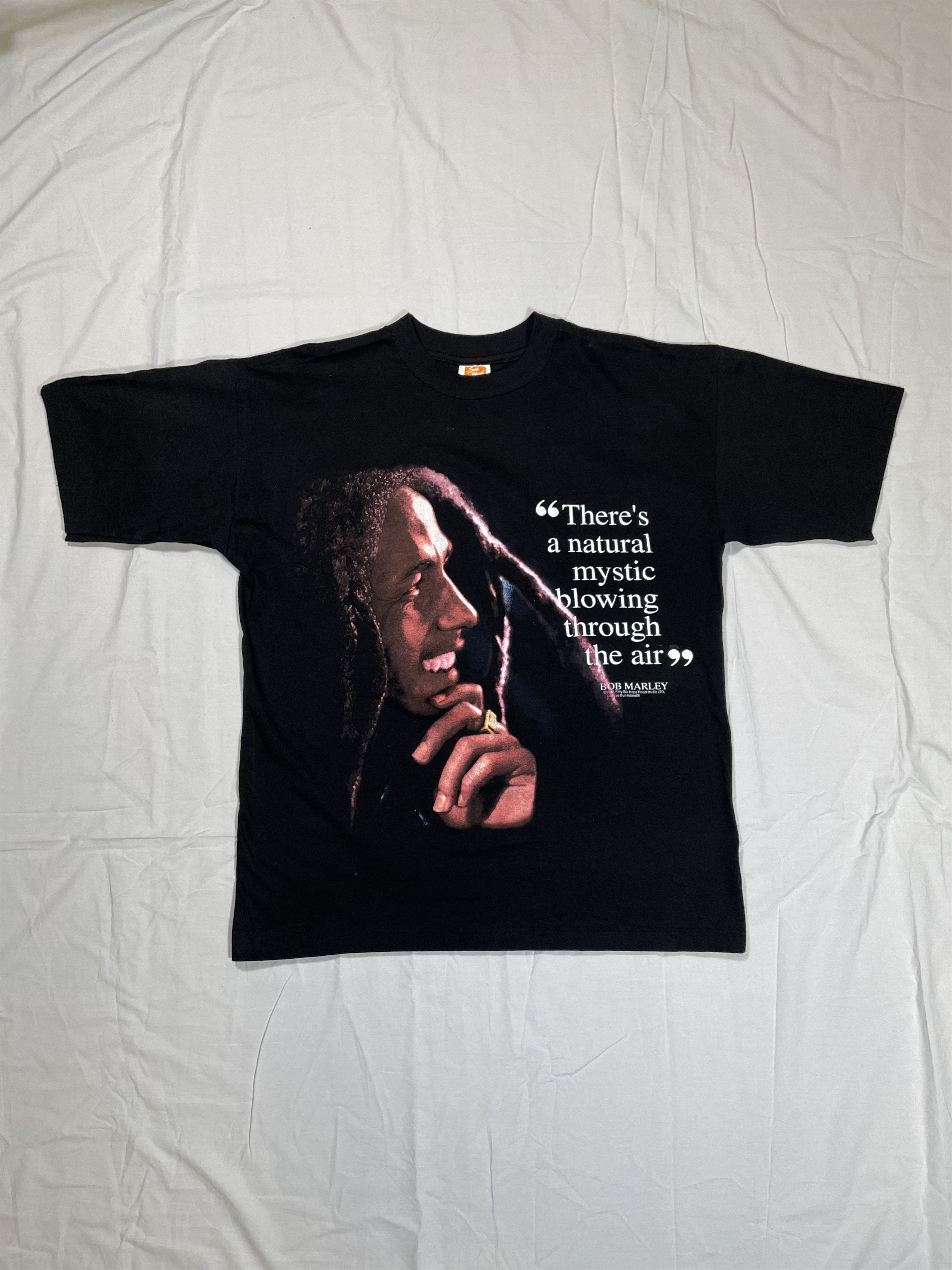 Band Tees × Bob Marley × Vintage VTG 1996 Bob Marley Graphic Band T-Shirt Size US XL / EU 56 / 4 - 1 Thumbnail