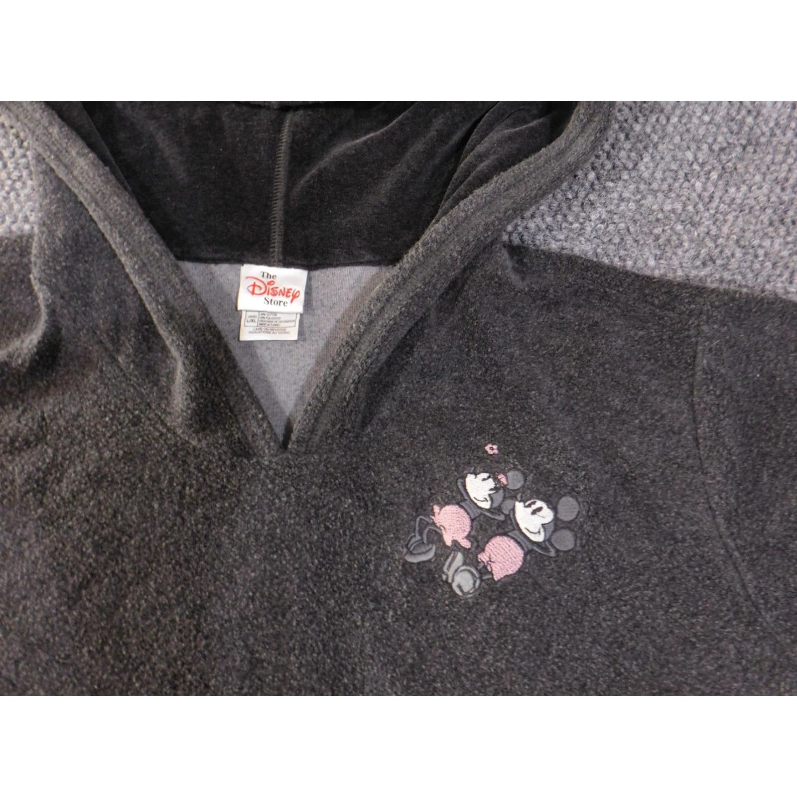 Disney Disney Store Mickey Minnie Hoodie Womens L/XL Gray V-Neck Pullover Kangaroo Size L / US 10 / IT 46 - 4 Thumbnail