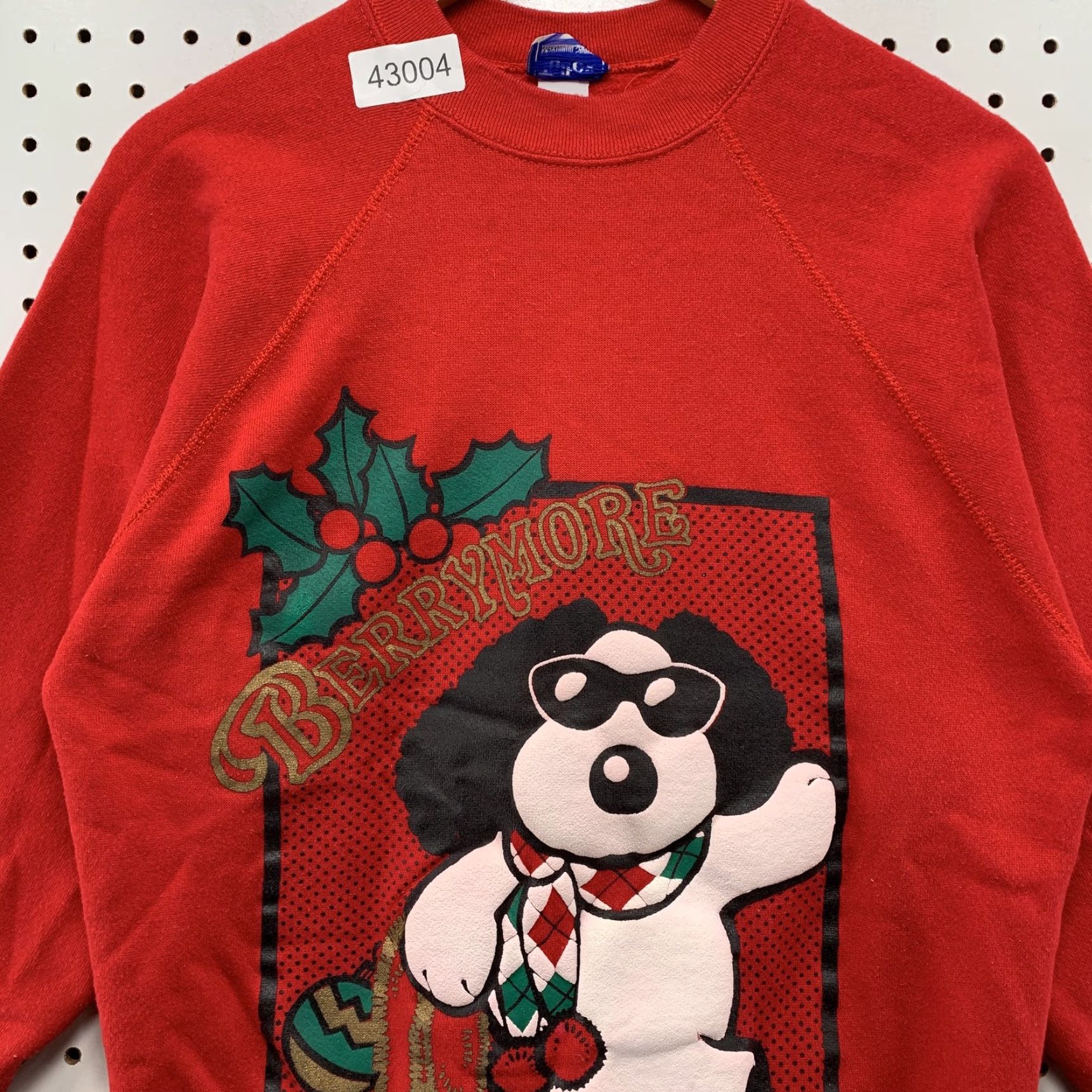 Tultex VINTAGE Tultex Berrymore Christmas Dog Crewneck Sweatshirt Mens Medium Red 90s Santa Graphic Cotton Blend USA Men M Red Christmas Mens" Size US M / EU 48-50 / 2 - 2 Thumbnail