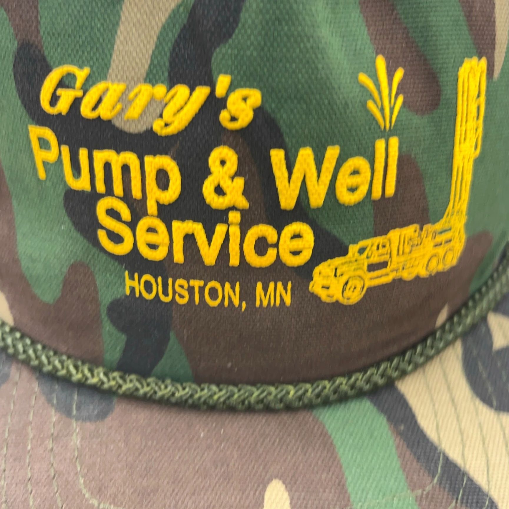 Roper Vintage San Sun Camouflage Trucker Hat Cap Adult One Size Green 90s Army Outdoor Workwear Size ONE SIZE - 2 Thumbnail