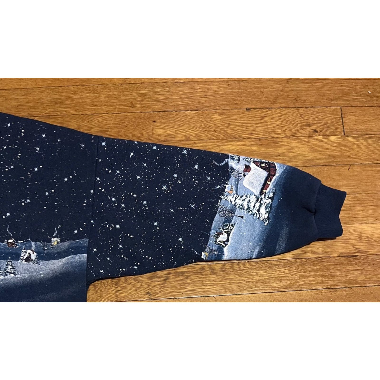 Vintage VINTAGE Artisans Sunschein Designs Christmas Sweater Women’s 2XL Blue Oversized Graphic Print Crew Neck Long Sleeve Pullover Knit Holiday Retro Size XXL / US 16-18 / IT 52-54 - 4 Thumbnail