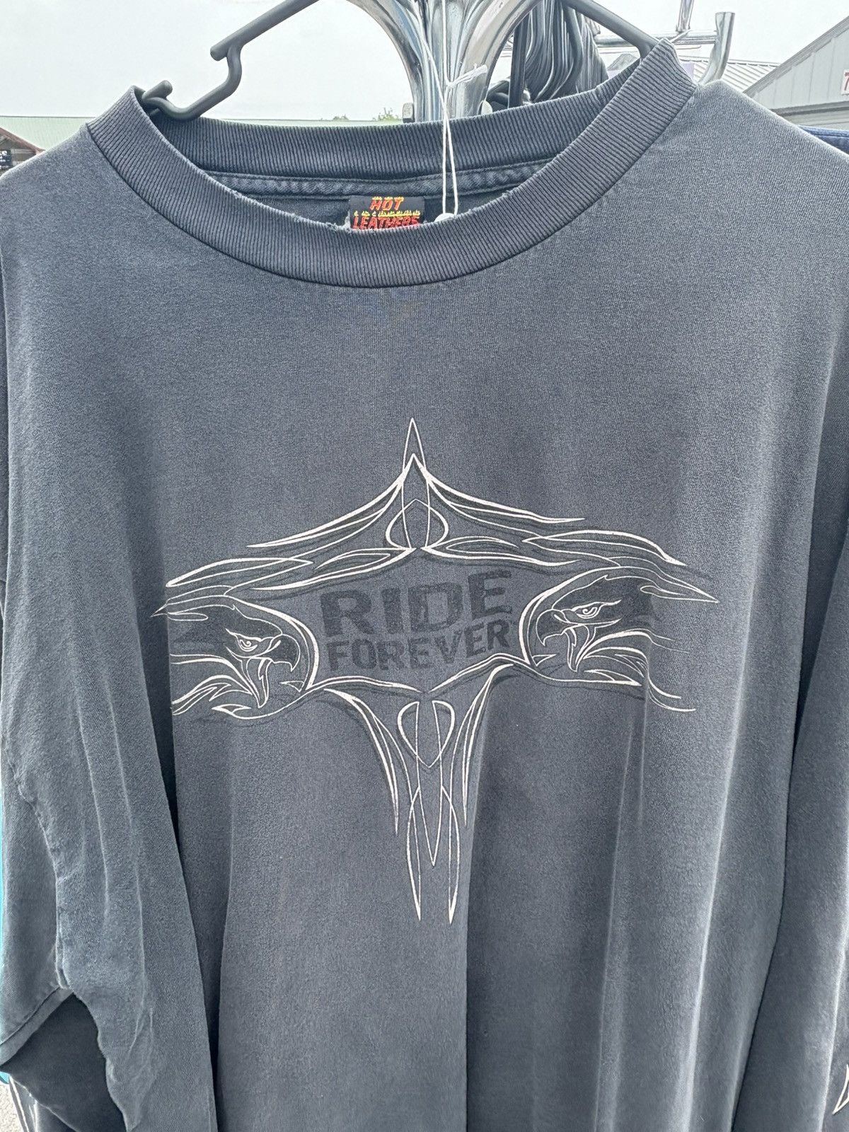Vintage 1990's Ride Forever Biker Long Sleeve Shirt Size US XXL / EU 58 / 5 - 4 Thumbnail