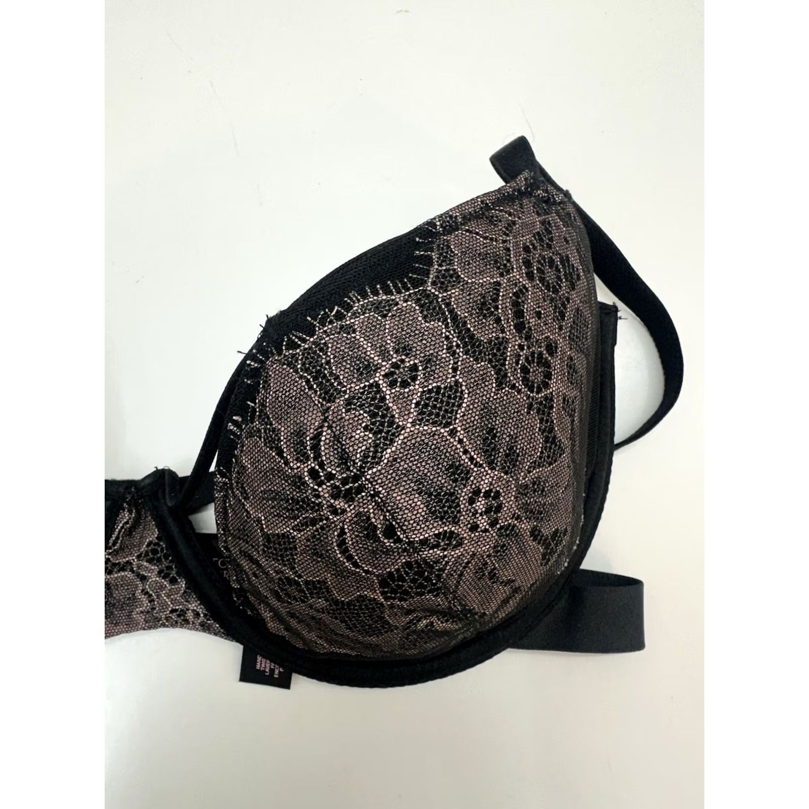 Victoria's Secret Victoria's Secret Bra 34DD Lined Demi Black Underwired T-Shirt Cup DD Womens lingerie Size ONE SIZE - 2 Thumbnail