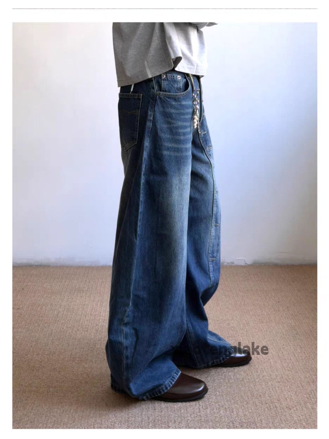Jean xtl acne ourlegacy style flared loose baggy faded jeans Size US 33 - 7 Thumbnail