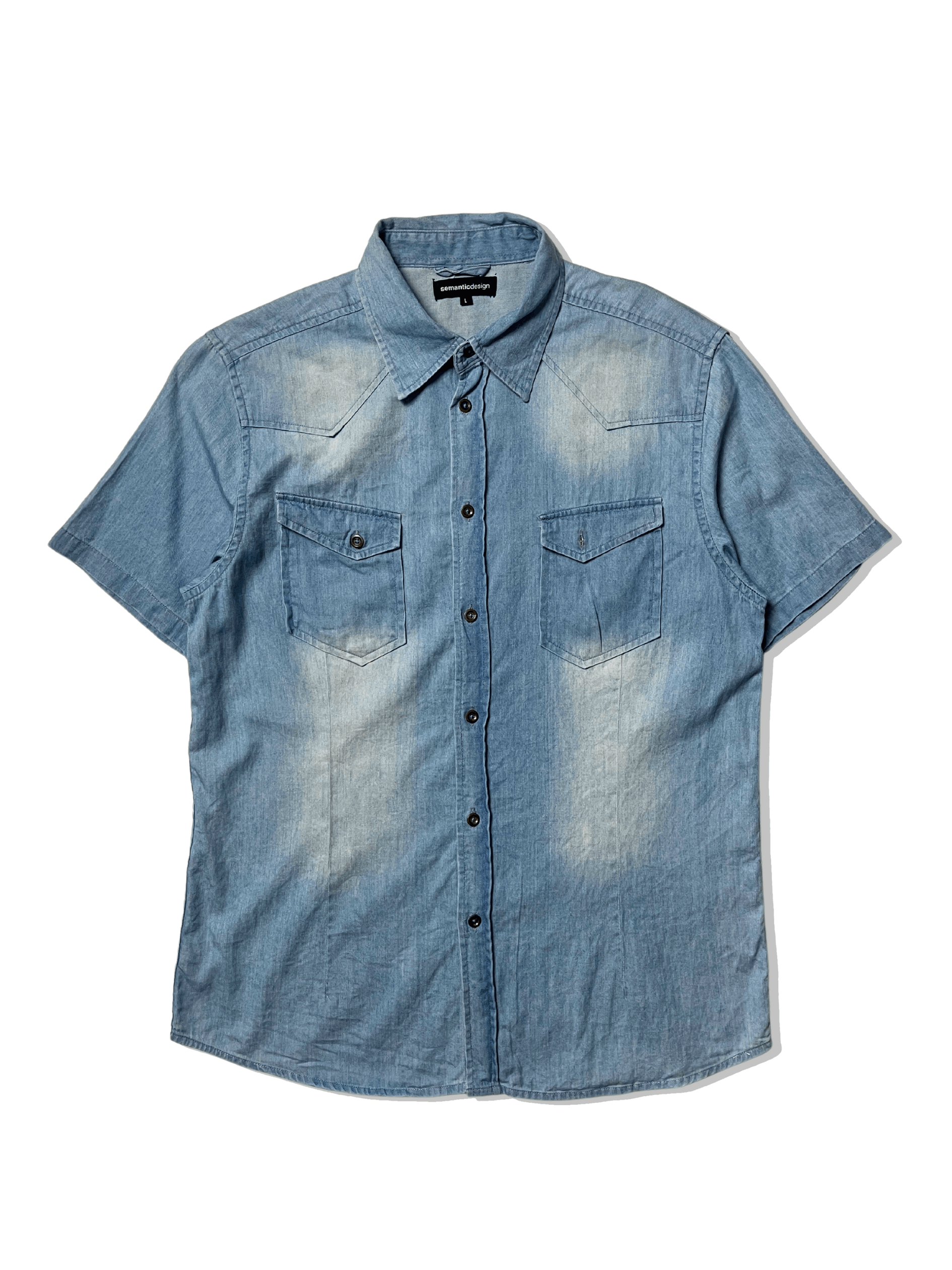 semanticdesign Semantic Design Fading Denim Westen Shirt Size US L / EU 52-54 / 3 - 1 Thumbnail
