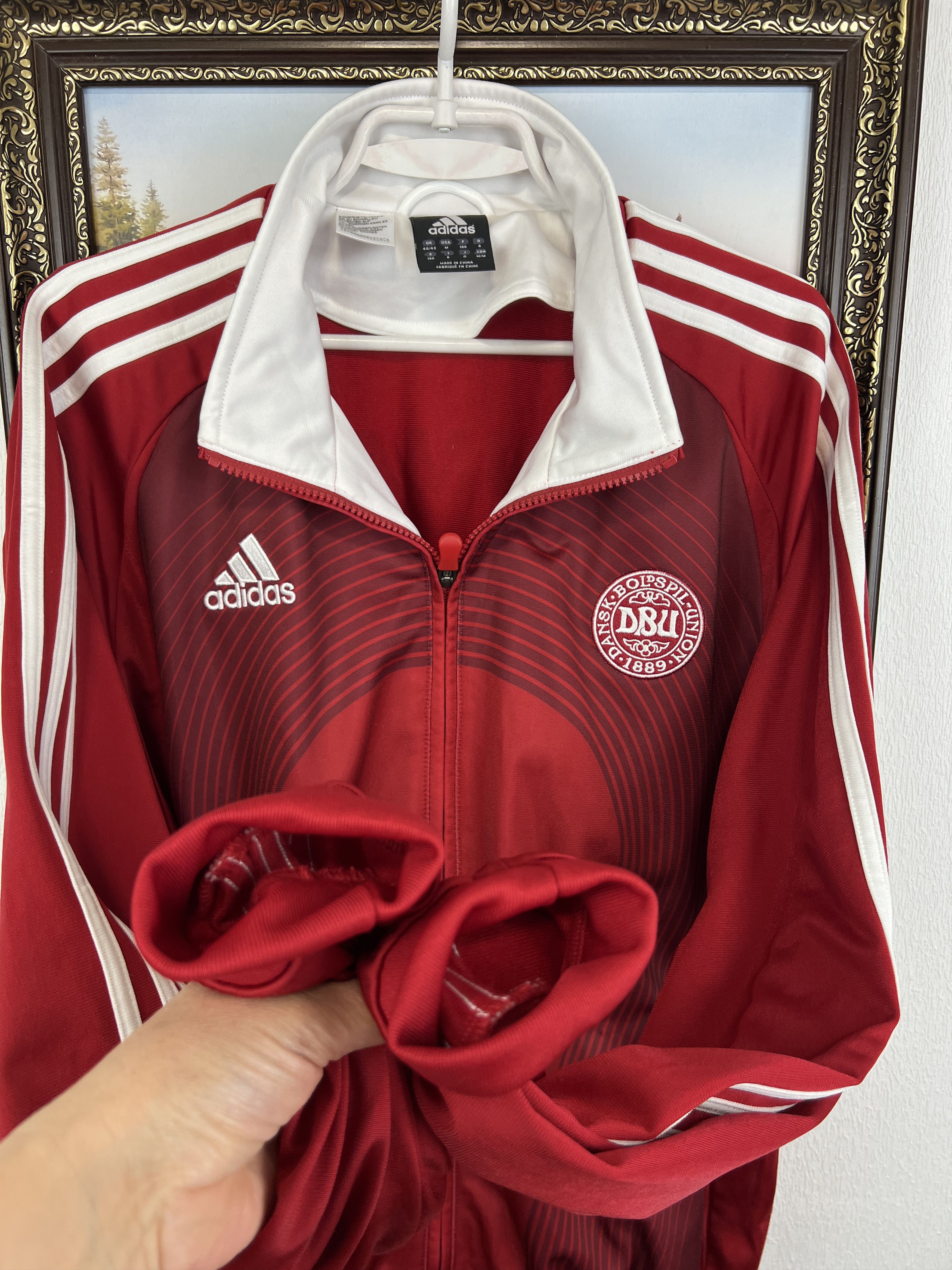 Adidas Vintage Adidas Denmark Football Suit Soccer Jacket Pants Set Size US M / EU 48-50 / 2 - 6 Thumbnail