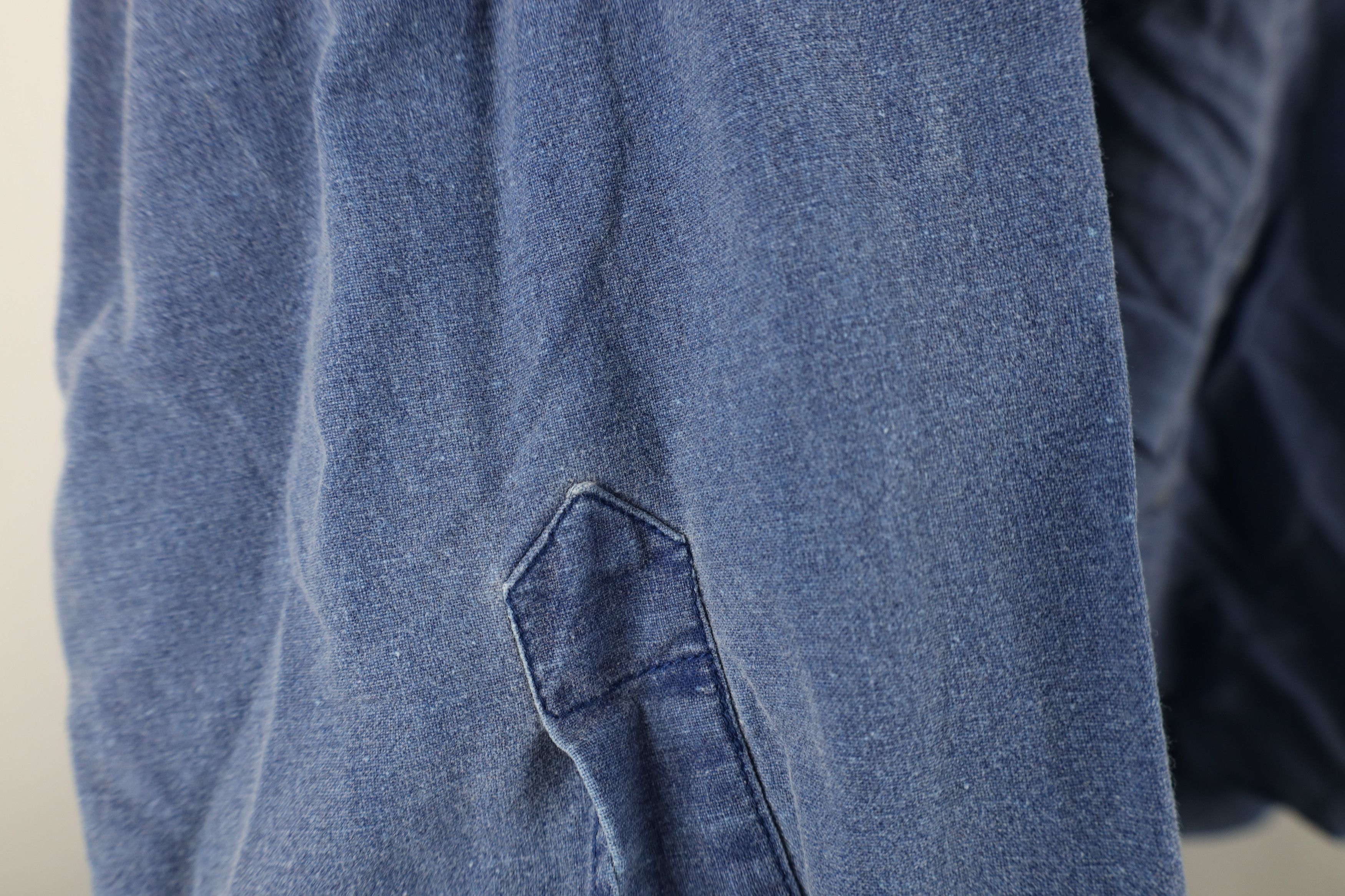 Vintage Vintage 90s Streetwear Stonewash Button Shirt Blue Cotton Size US M / EU 48-50 / 2 - 4 Thumbnail