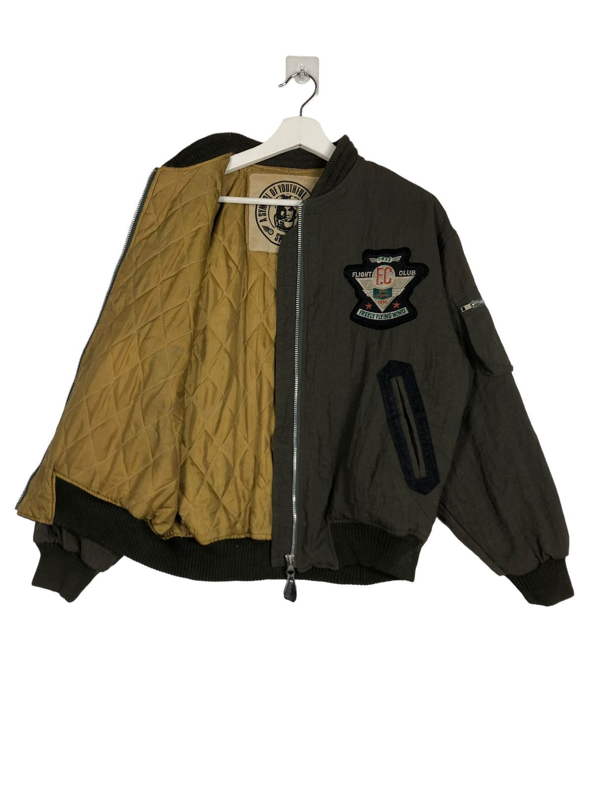 Japanese Brand 🔥 VINTAGE FREE FIGHT CLUB BOMBER JACKET Size US M / EU 48-50 / 2 - 9 Thumbnail