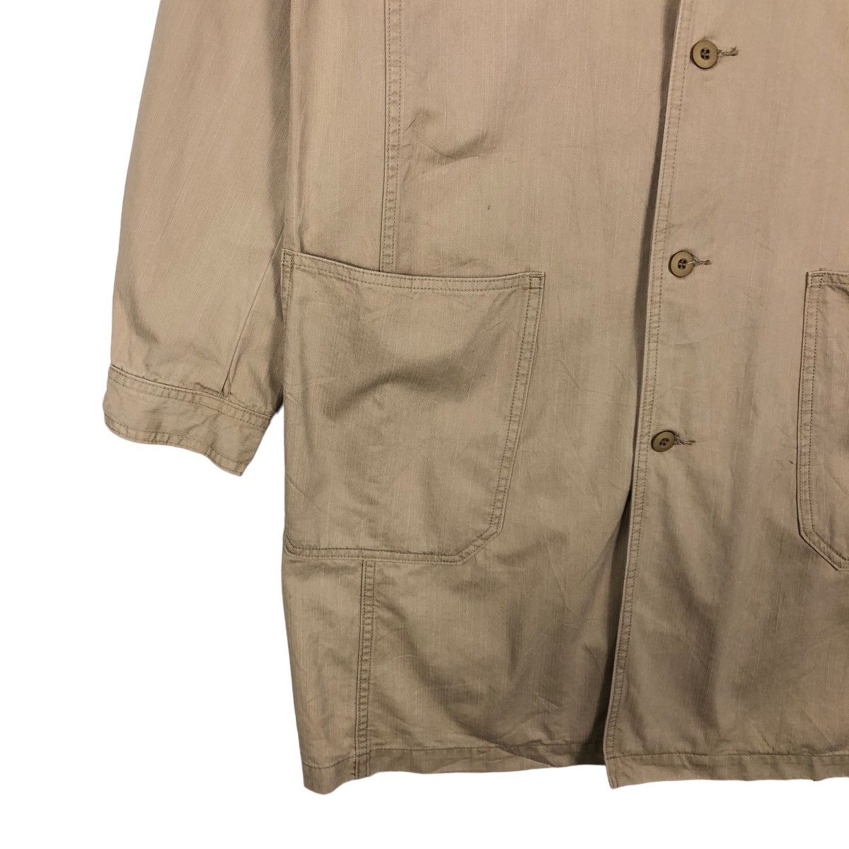 FiveBrother × Japanese Brand 🔥Rich Brown - Long Fly Coats Double Breast Jacket Size US L / EU 52-54 / 3 - 3 Thumbnail