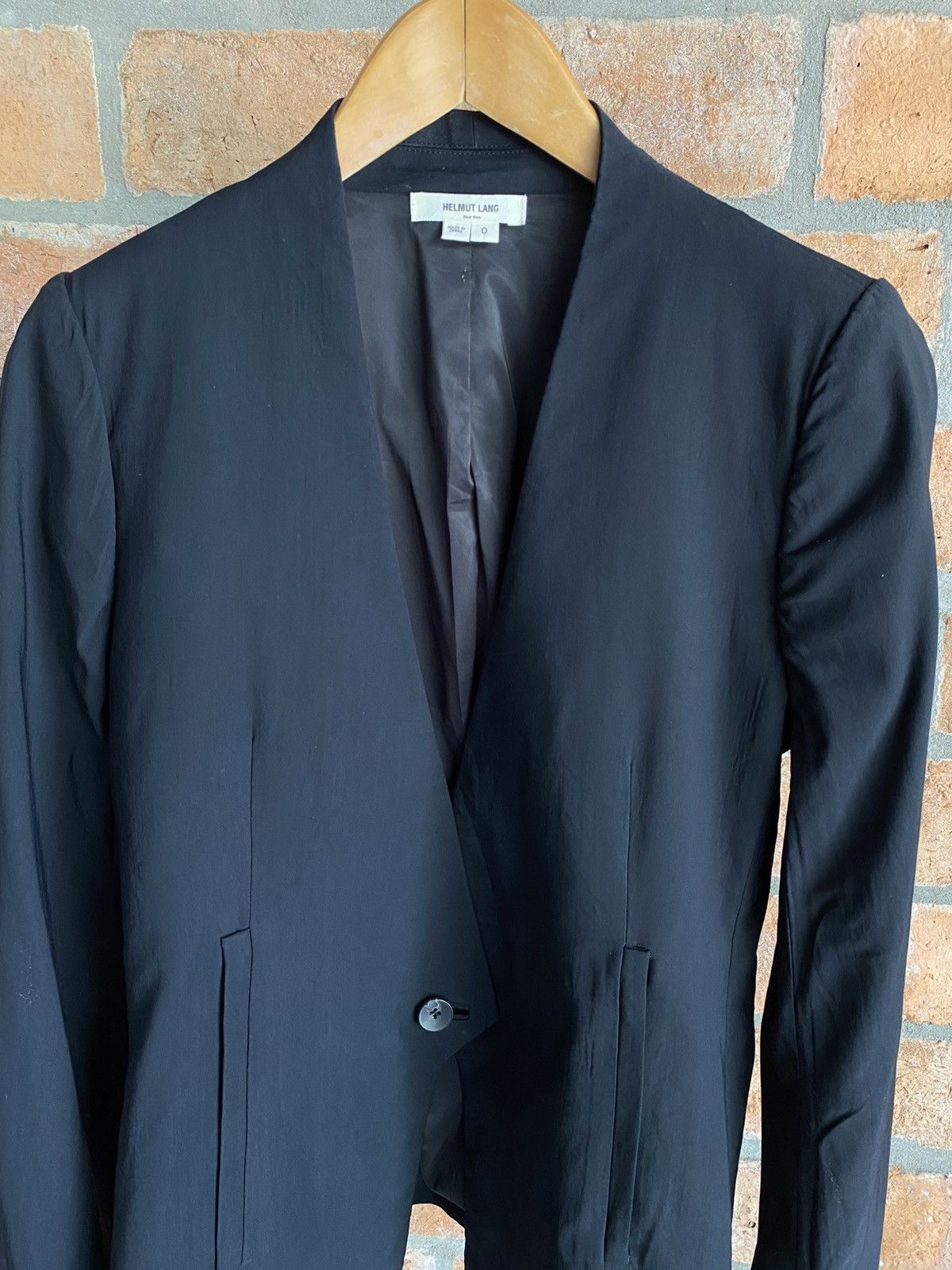 Helmut Lang HELMUT LANG New York Black Deep V-Neck Blazer Size XS / US 0-2 / IT 36-38 - 12 Thumbnail