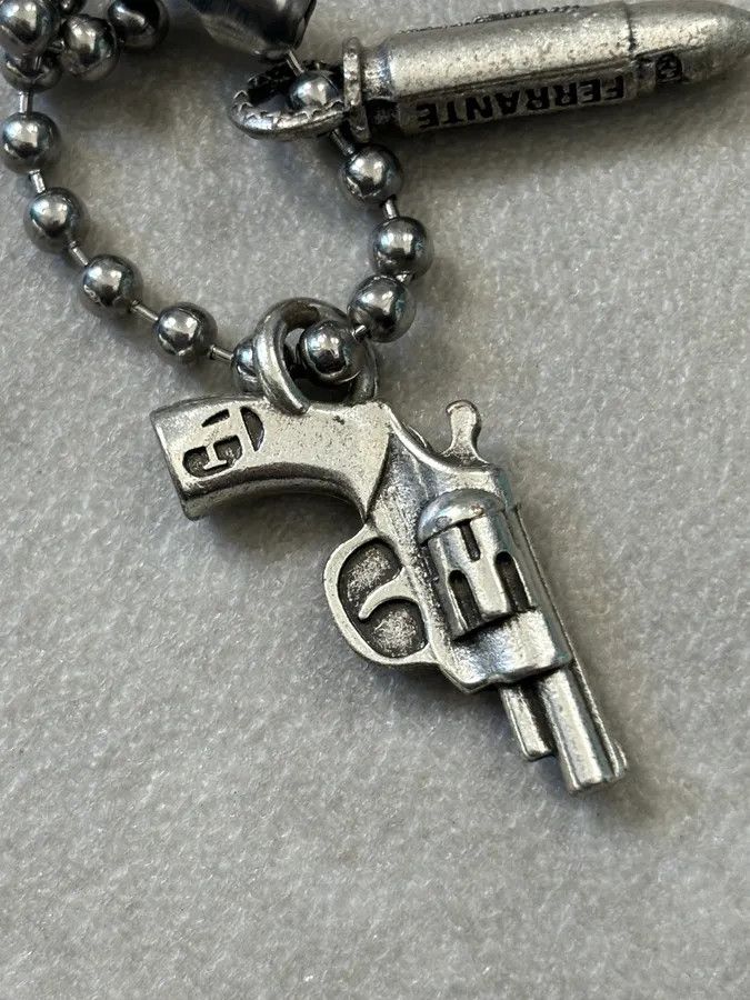 Vintage Pietro Ferrante Silver Metal Gun Bullet Charm Necklace Size ONE SIZE - 6 Thumbnail