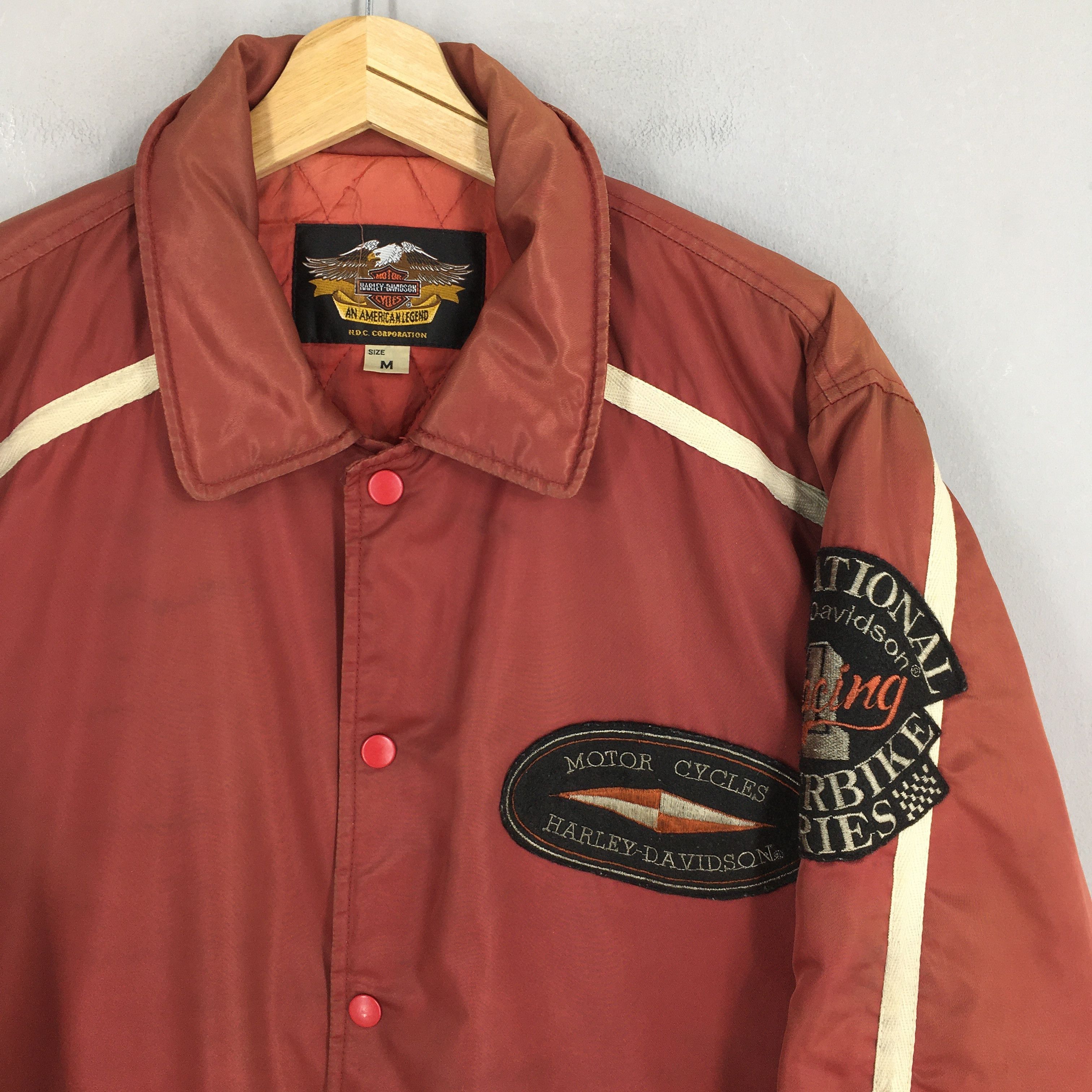 Harley Davidson Vintage Harley Davidson Motorcycles Burgundy Jacket Medium Size US M / EU 48-50 / 2 - 4 Thumbnail