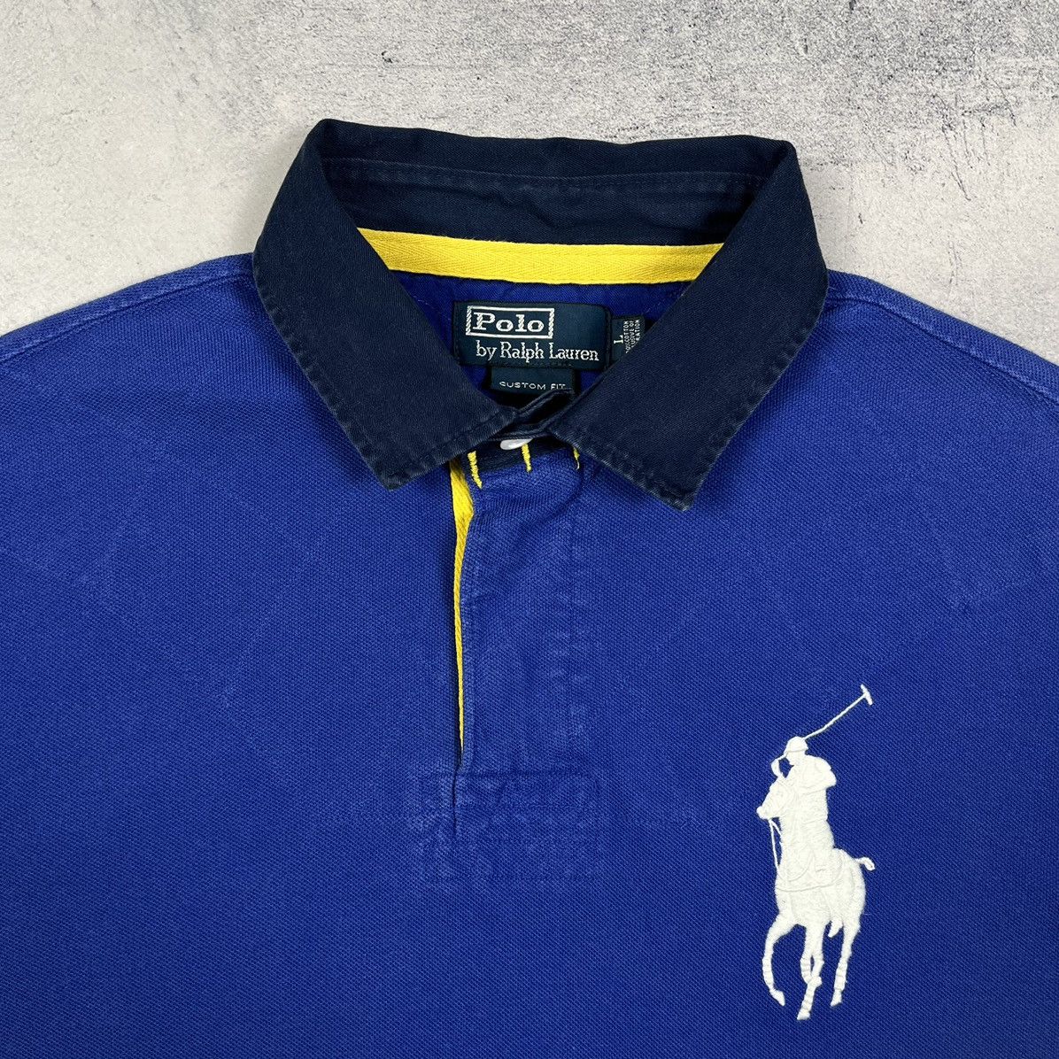 Polo Ralph Lauren Vintage Polo Ralph Lauren 3 Big Logo Polo Rugby Shirt 90’s Size US L / EU 52-54 / 3 - 4 Thumbnail
