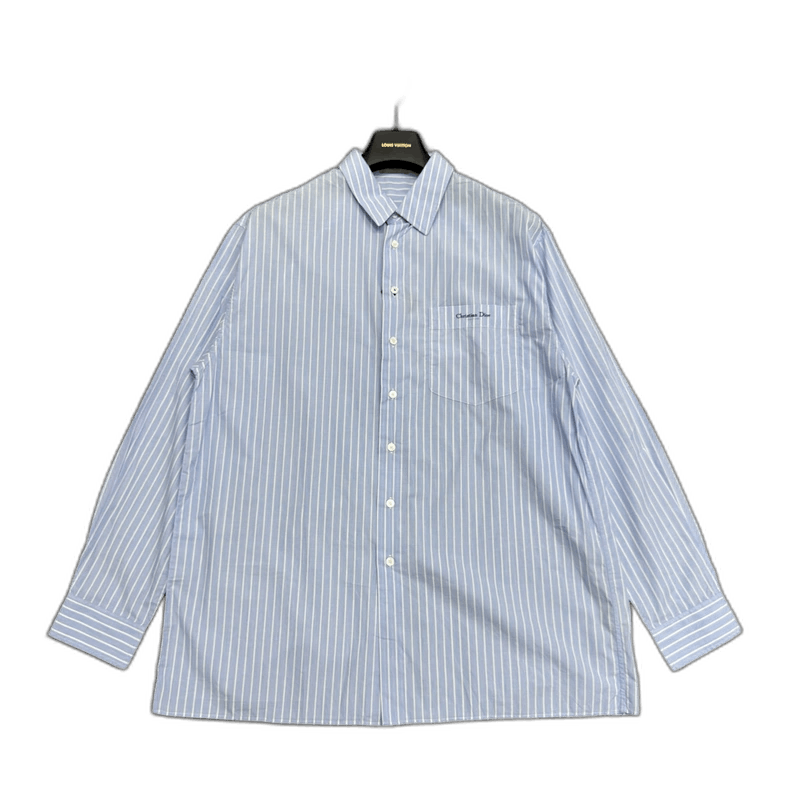 Dior Dior blue white striped long sleeve shirt Size US M / EU 48-50 / 2 - 1 Thumbnail