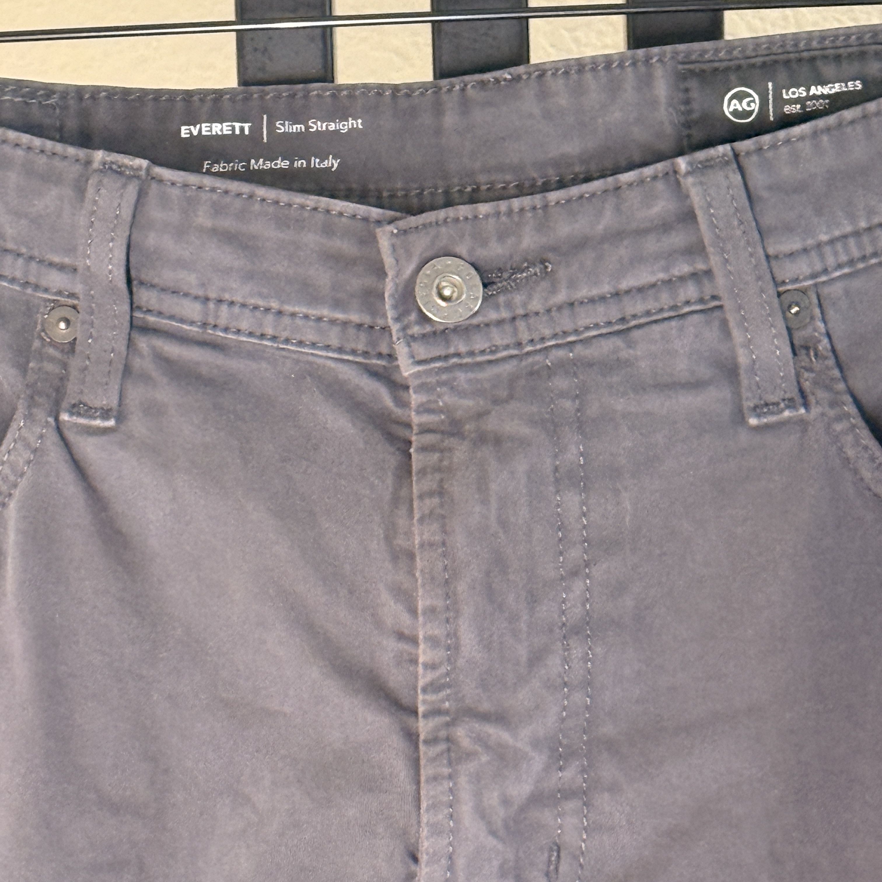 AG Adriano Goldschmied AG Adriano Goldschmied Men's Stretch Twill 34x34 Charcoal Size US 34 / EU 50 - 4 Thumbnail