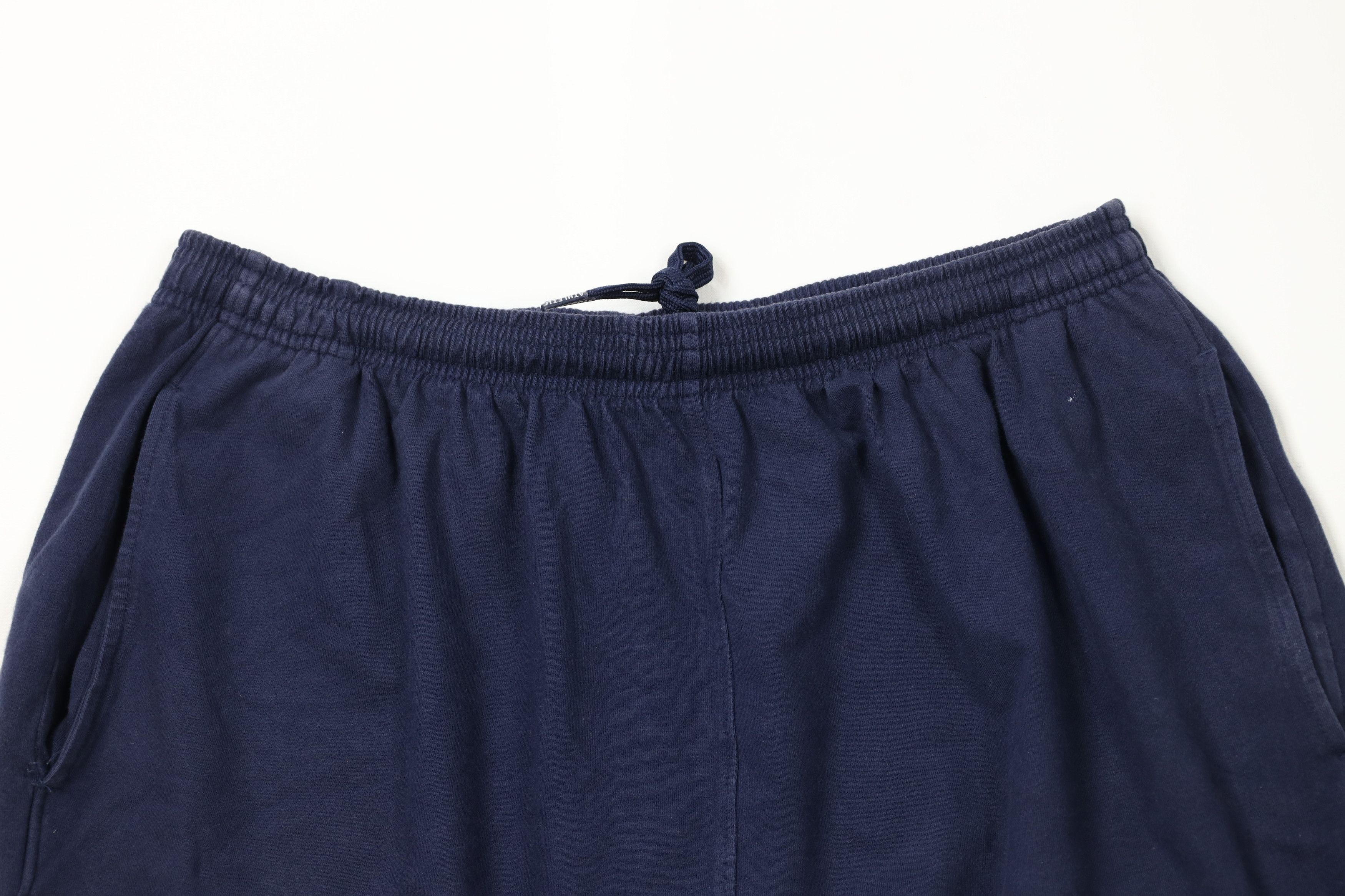 Russell Athletic × Vintage Vintage 90s Russell Athletic Above Knee Shorts Navy Blue Size US 34 / EU 50 - 2 Thumbnail