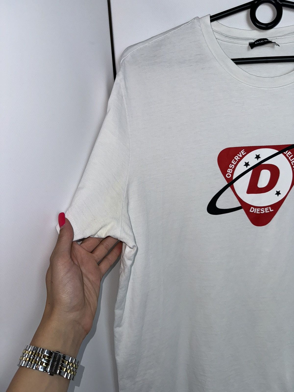 Diesel × Vintage Vintage Diesel tee big logo size L white Size US L / EU 52-54 / 3 - 3 Thumbnail