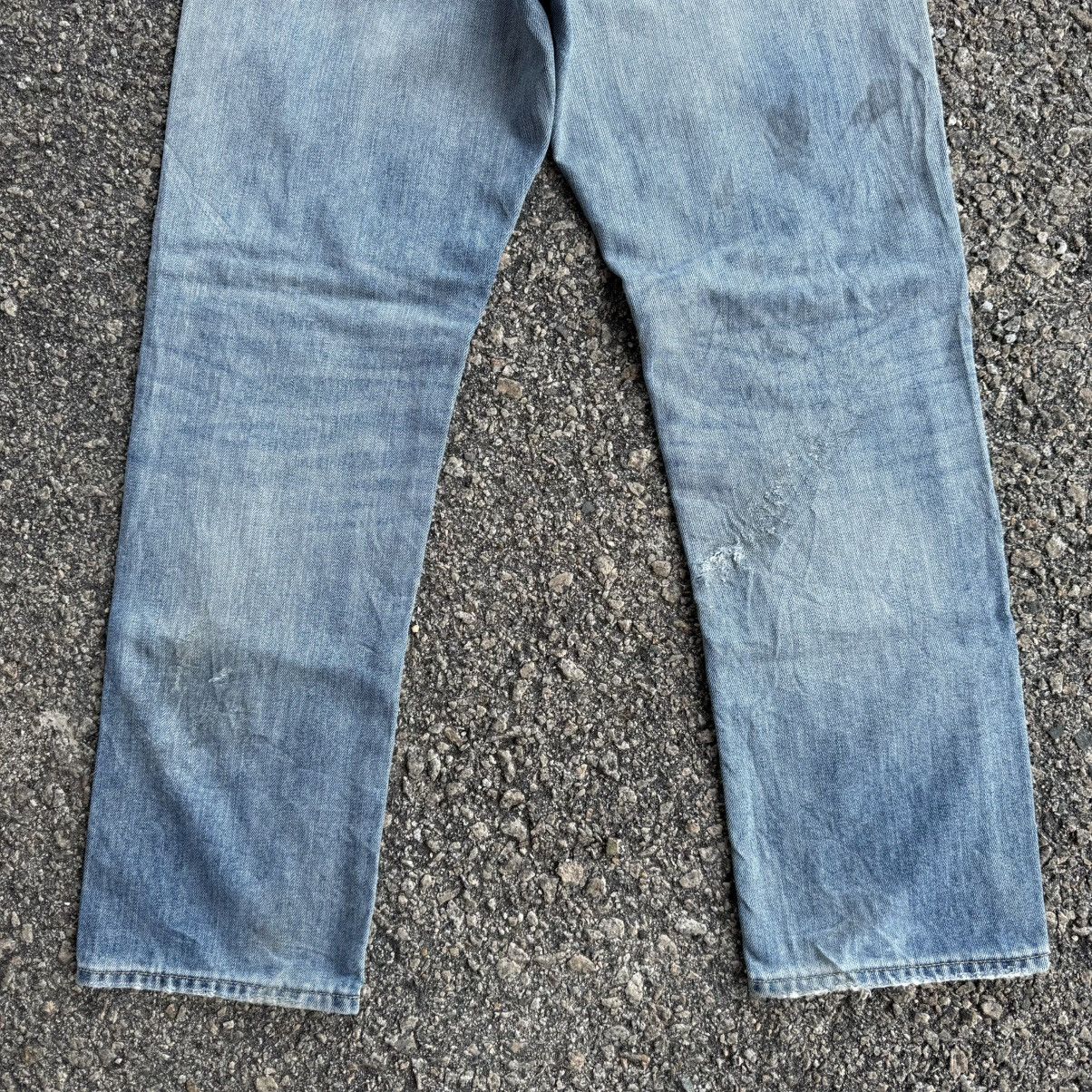 Japanese Brand VINTAGE JAPANESE STRAIGHT FADED JEAN DENIM PANTS Size US 35 - 10 Thumbnail
