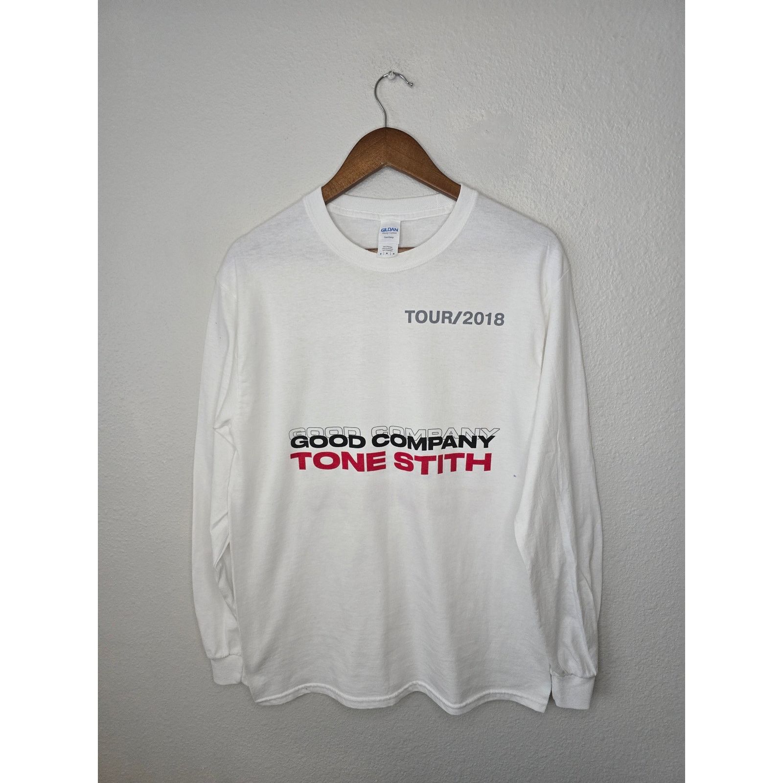 Gildan Good Company Tone Stith 2018 Tour Long Sleeve White M Tee Size US M / EU 48-50 / 2 - 1 Thumbnail