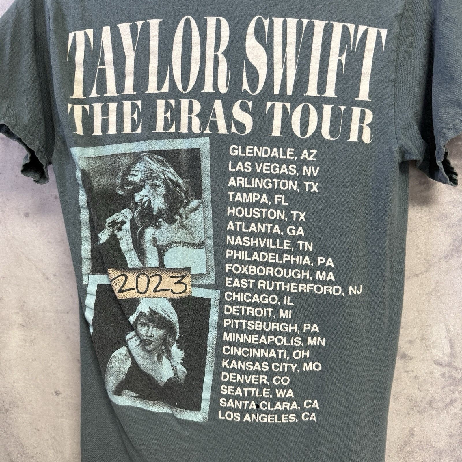 Band Tees Taylor Swift The Eras Tour T Shirt Small 17x25 Gray Short Sl Size S / US 4 / IT 40 - 8 Thumbnail