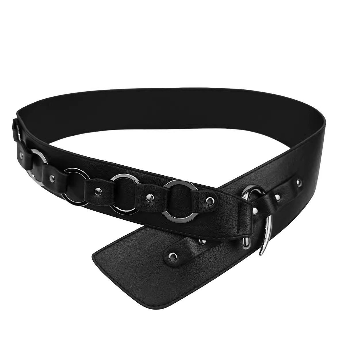 Designer Matchless Vintage Belt Riveted Belts Menswear Accessories Size ONE SIZE - 4 Thumbnail
