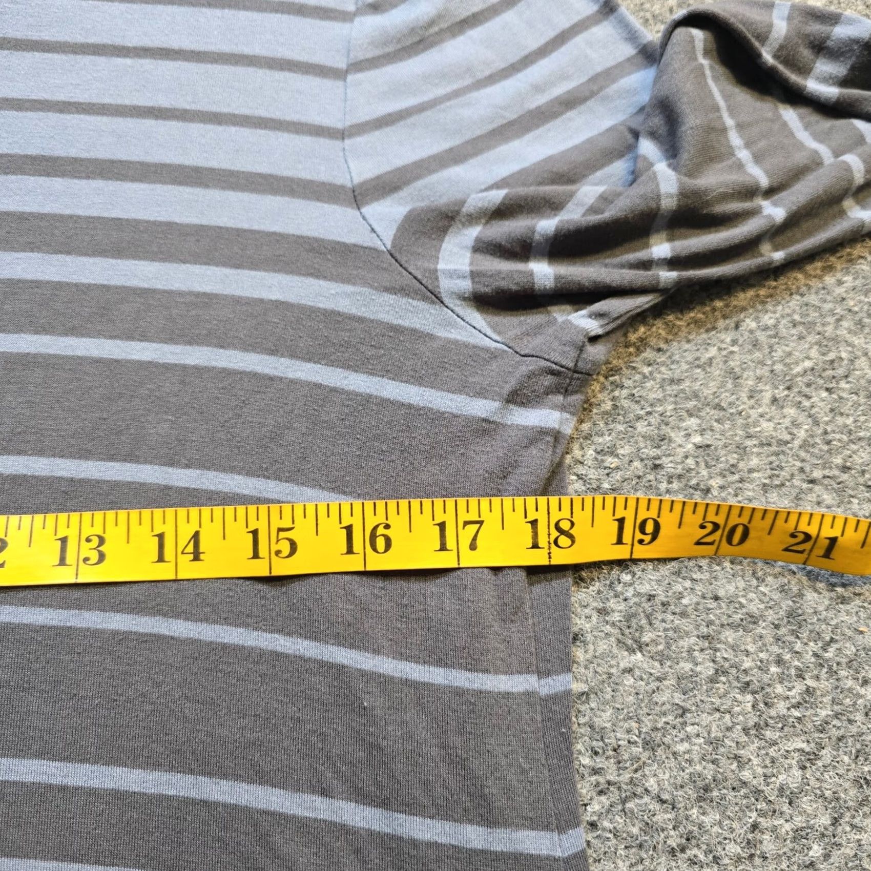 Vintage LOGO Lori Goldstein Top Women M Blue Gray Stripe Stretch Casual Career Shirt Blouse Mens Womens Girls Boys Size M / US 6-8 / IT 42-44 - 5 Thumbnail