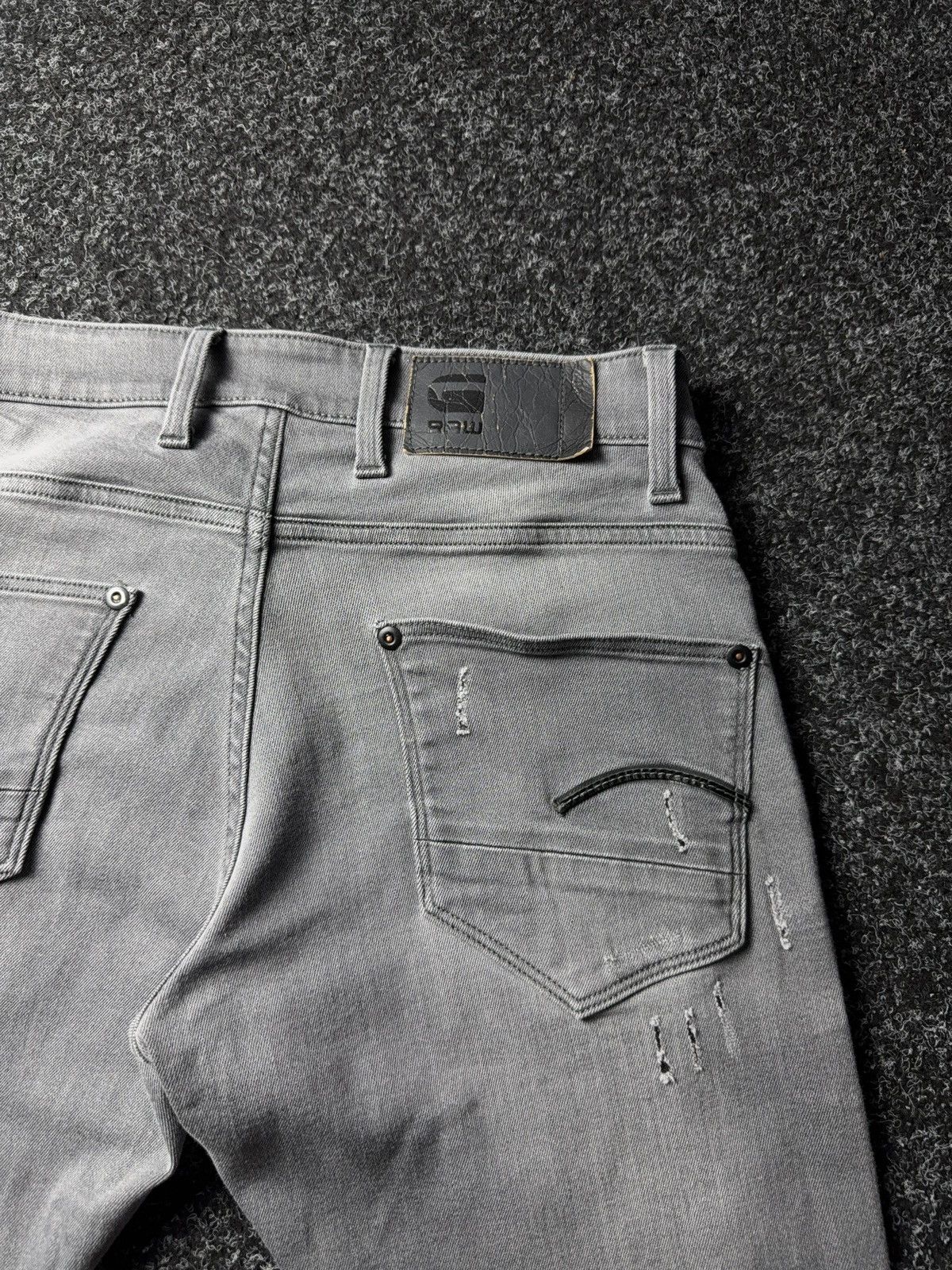 G-Star 00s G-Star RAW Revend Super Slim Grey Distressed Jeans Size US 29 - 11 Thumbnail