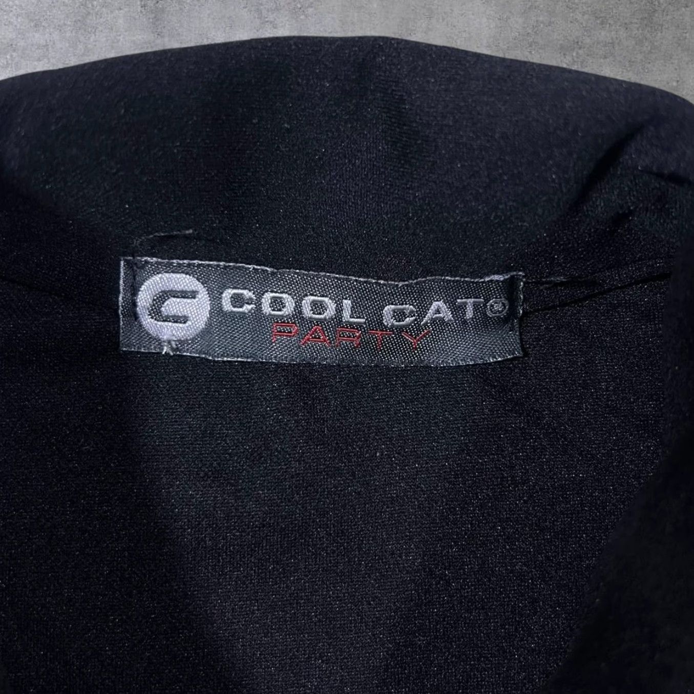 Vintage Cool Cat Early 00's Goth Y2K Tribal Flame Graphic Black Polyester Shirt Small Size US S / EU 44-46 / 1 - 3 Thumbnail