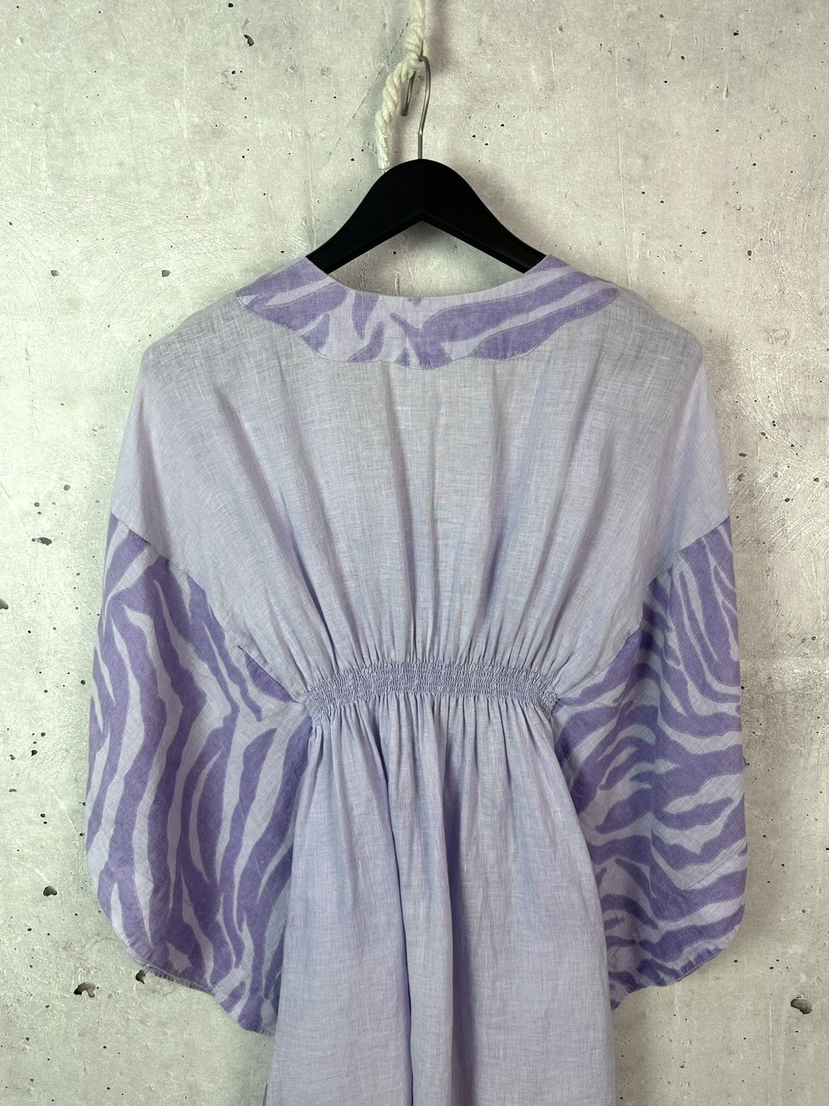 120% Lino 120% Lino Purple Oversized V-neck Poncho Dress Size M / US 6-8 / IT 42-44 - 8 Thumbnail