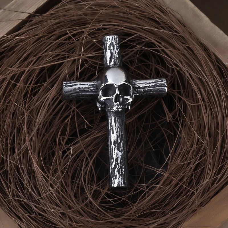 Jewelry Cross With Skull Pendant Necklace 2025 Size ONE SIZE - 4 Thumbnail