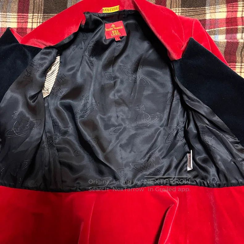 Vivienne Westwood Vivienne Westwood Velvet Red Heart Jacket Blazer Size S / US 4 / IT 40 - 7 Thumbnail