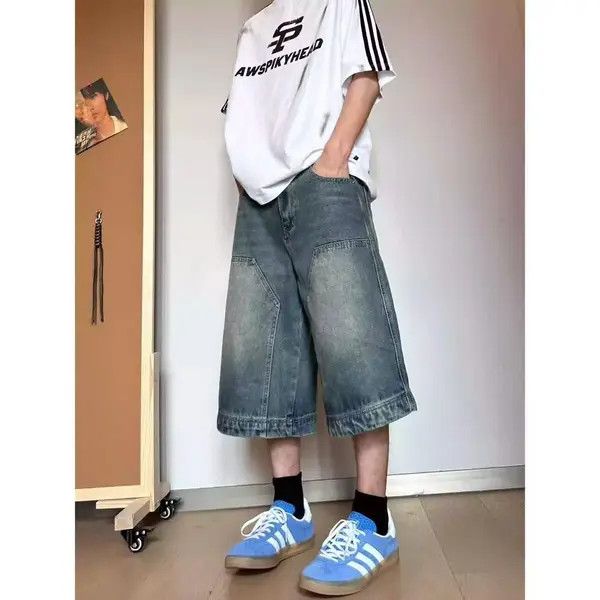 Japanese Brand Misaki x Hiro Blue washed vintage cargo denim shorts y2k Size US 32 / EU 48 - 6 Thumbnail