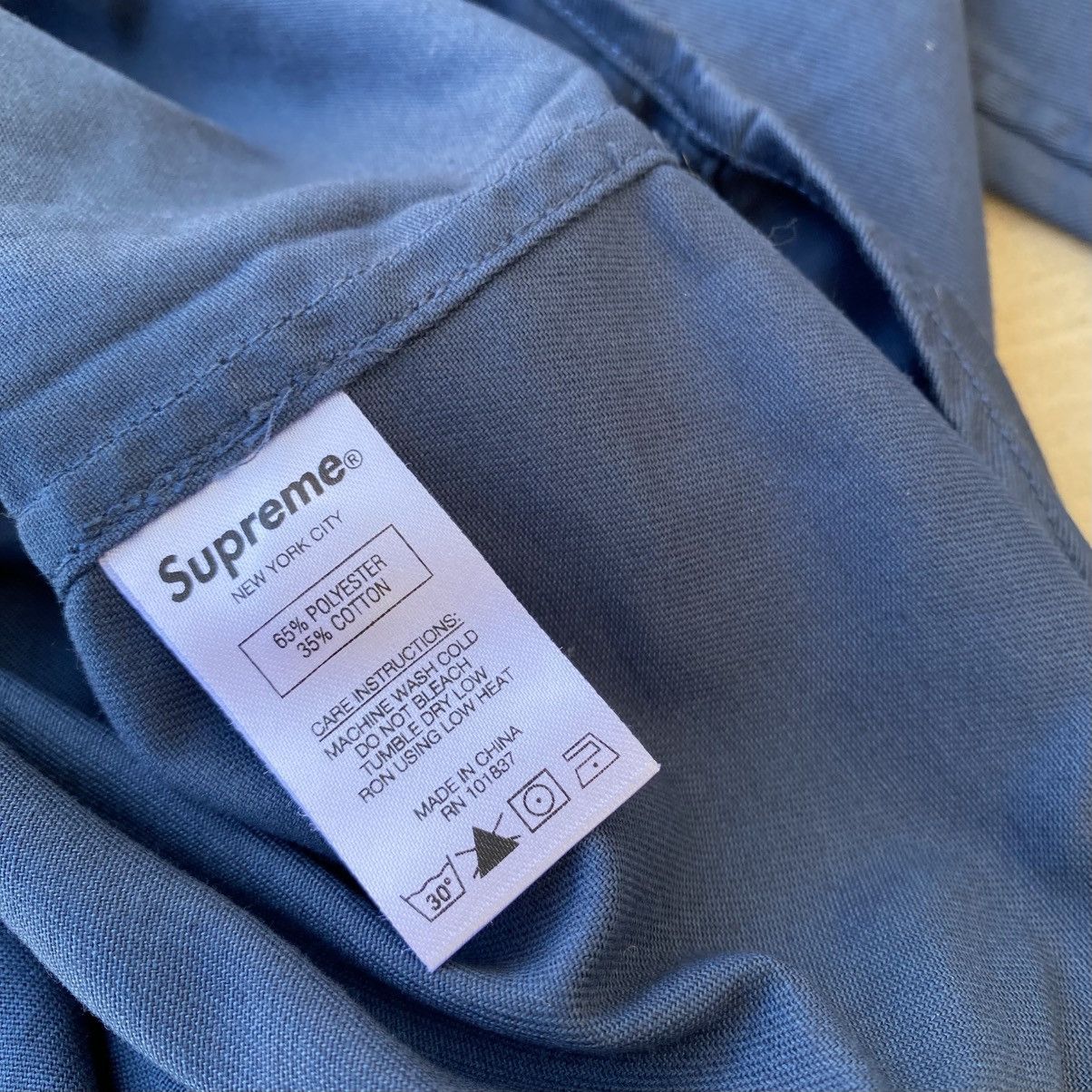 Supreme Supreme Racing Logo Work Button Up Shirt Navy 2019 Size US M / EU 48-50 / 2 - 4 Thumbnail