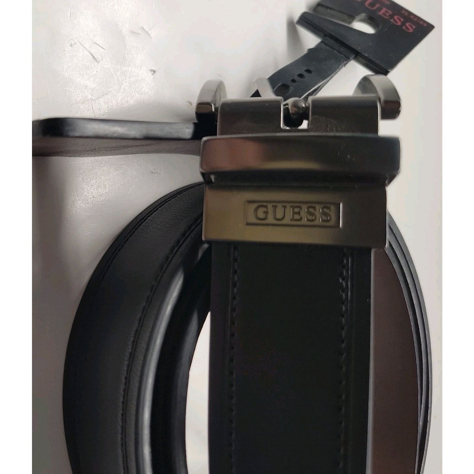 Guess Guess Men's Leather Reversible Belt Black Tan XL 42-44" Size 42 - 7 Thumbnail
