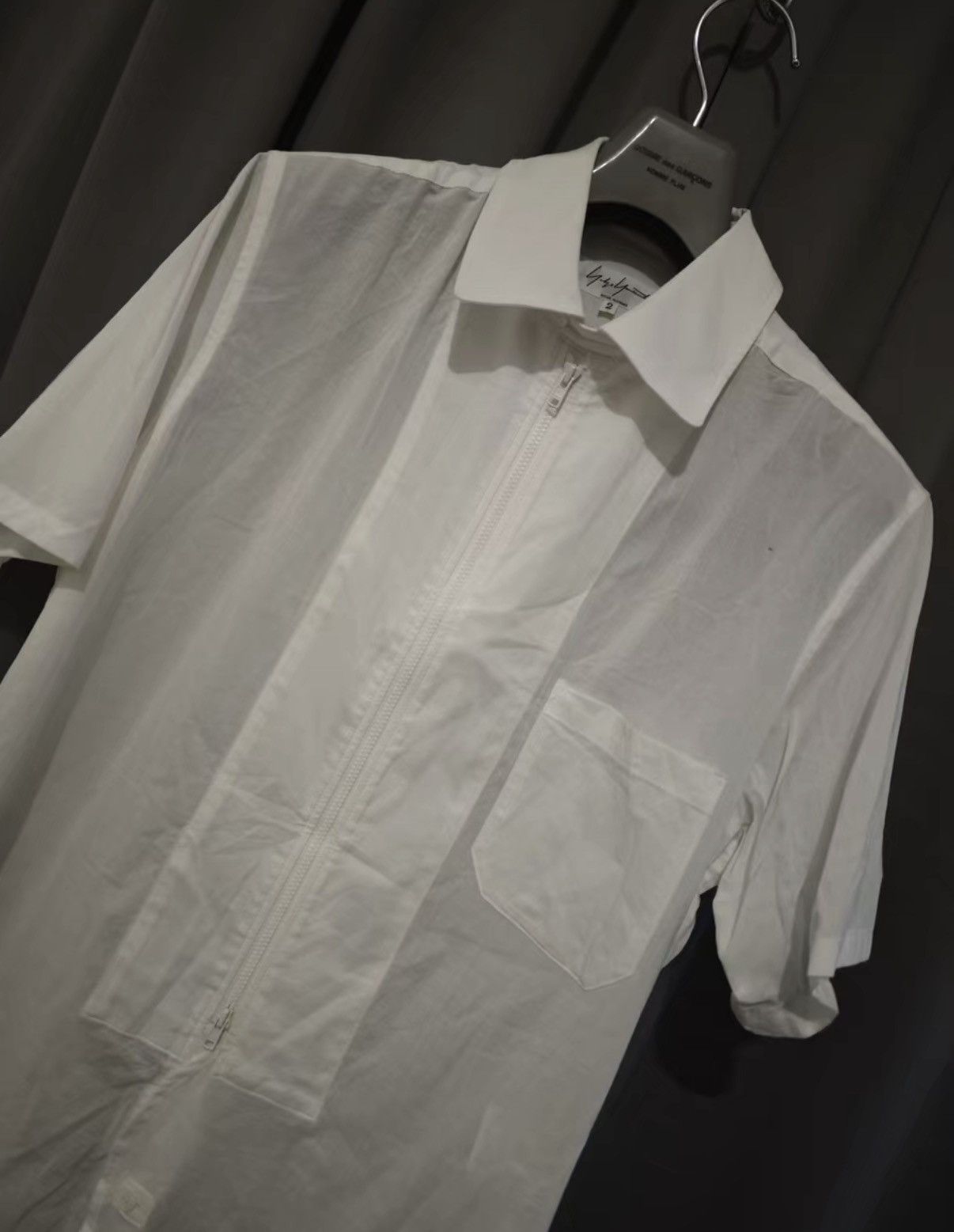 Yohji Yamamoto Yohji Yamamoto Zip-Up Short Sleeve Shirt Size US S / EU 44-46 / 1 - 3 Thumbnail