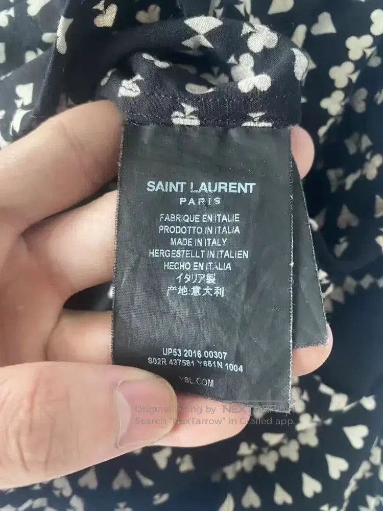 Saint Laurent Paris Sz 38 Saint Laurent Paris by Hedi 16AW Poker Pattern Shirt. Size US S / EU 44-46 / 1 - 6 Thumbnail