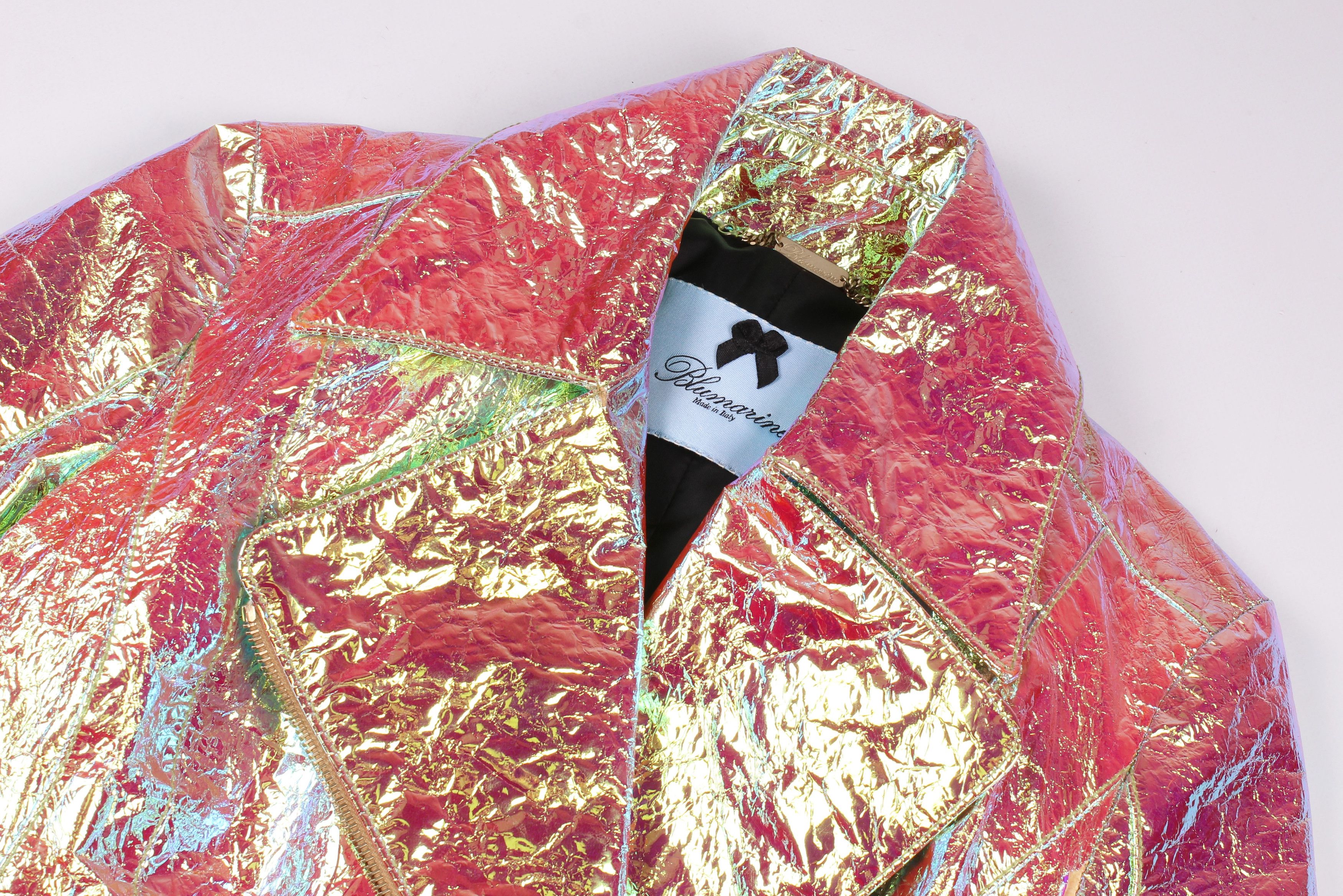 Blumarine Rare Blumarine FW 2012 Sparkle Runway Biker Jacket Size XS / US 0-2 / IT 36-38 - 2 Thumbnail