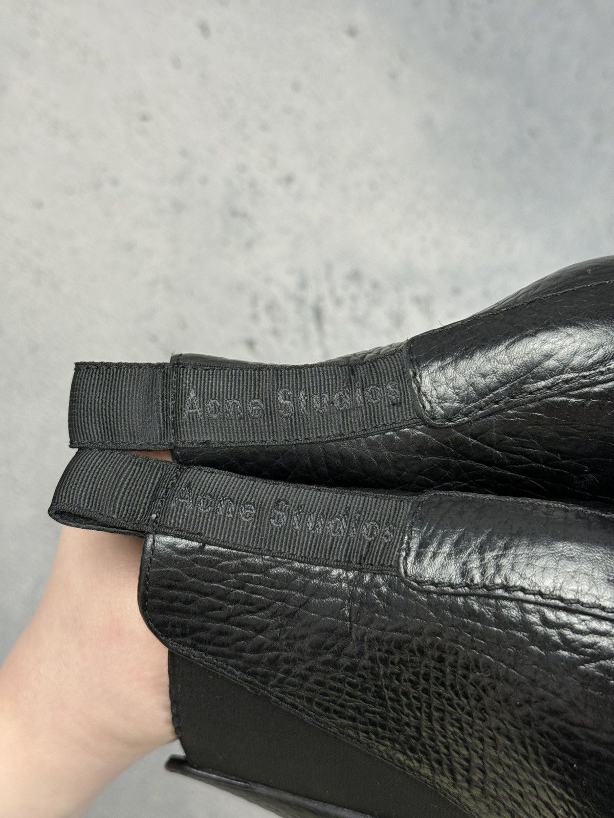 Acne Studios Acne Studios Jensen Black Leather Chelsea Boots Pointed Toe Size US 6 / IT 36 - 7 Thumbnail