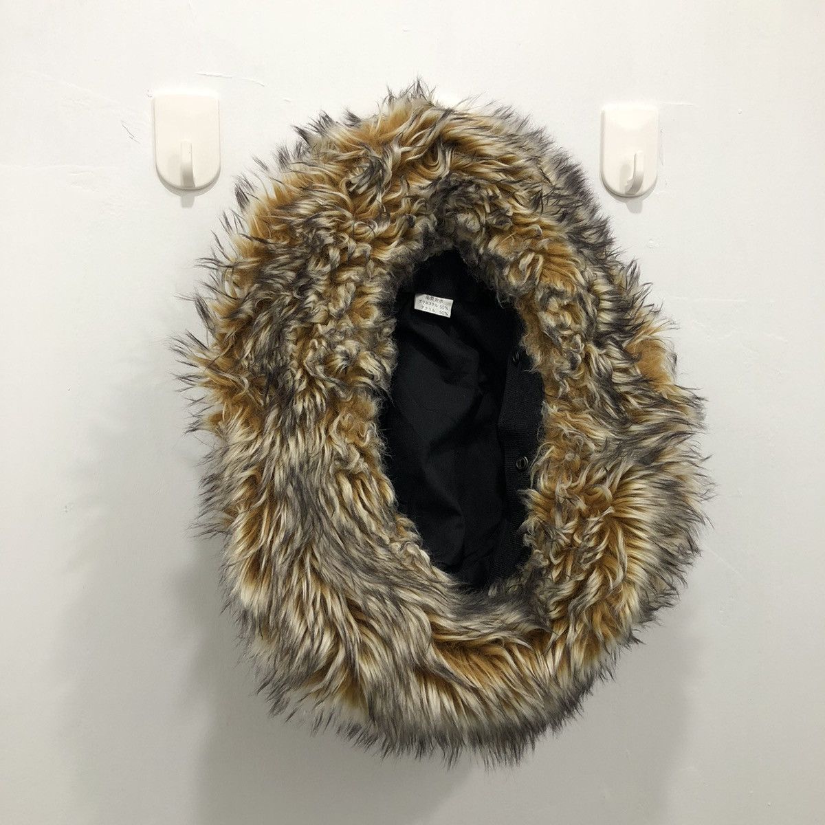 Vintage Japanese Asian Hat Fur Fuzzy Flannel Winter Wind Cold Style Size ONE SIZE - 9 Thumbnail