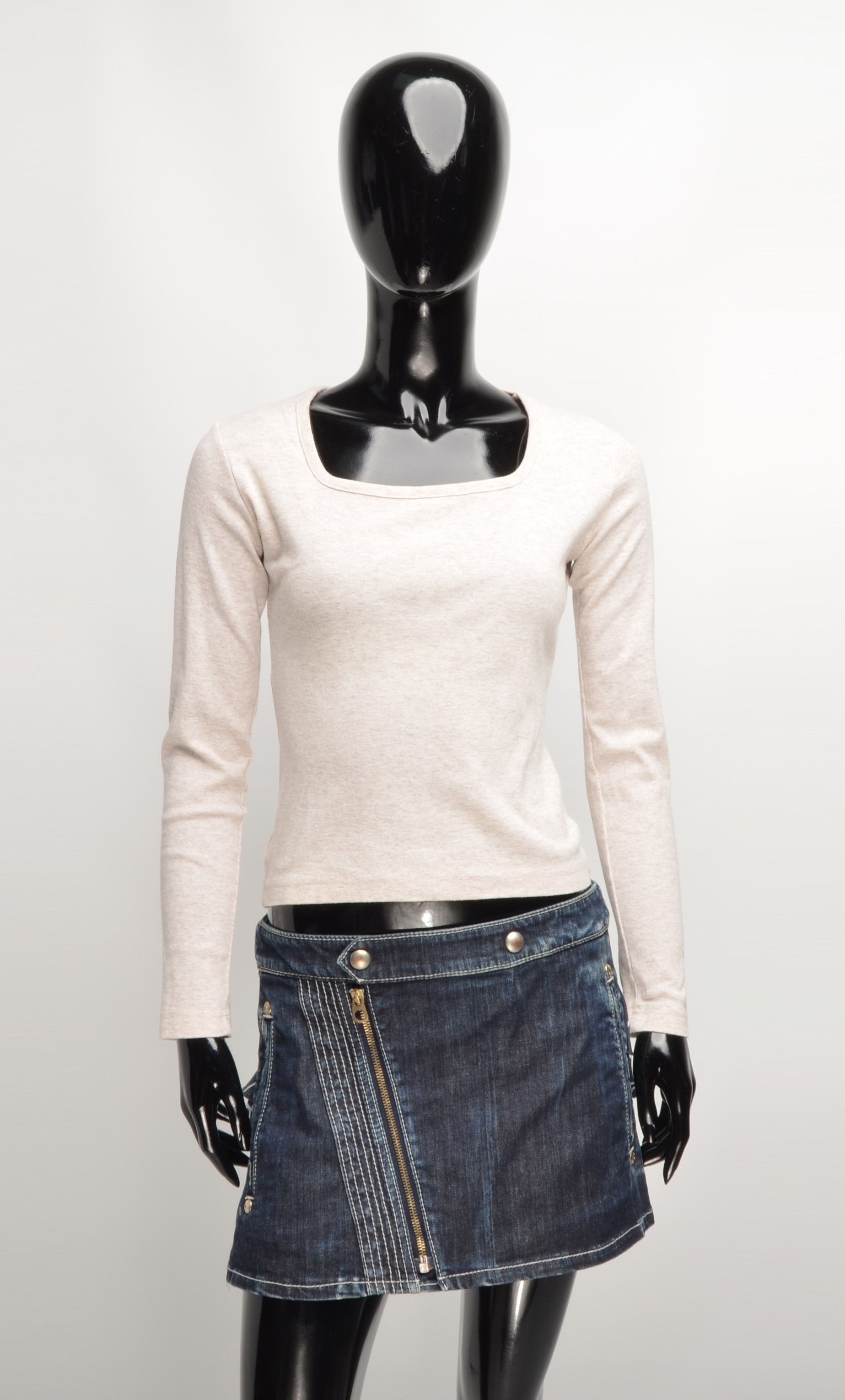 Vintage Fendi Roma Square Neck Long Sleeve Jumper