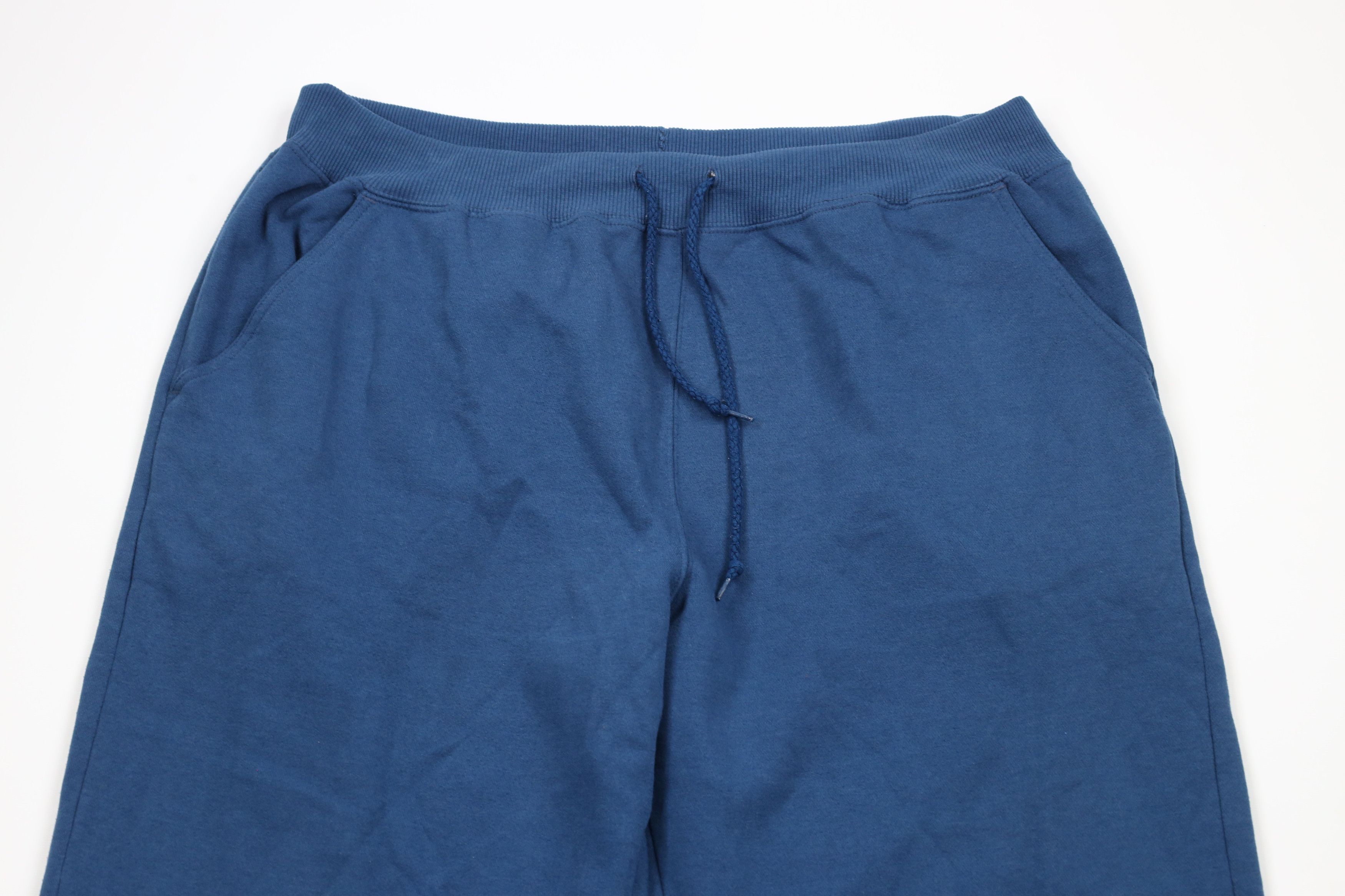 Vintage Vintage 90s Streetwear Blank Cuffed Sweatpants Joggers Blue Size US 36 / EU 52 - 2 Thumbnail