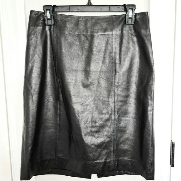 Talbots Leather Pencil Skirt Sz 6P Classic Fall Party Spring Winter Size 28" / US 6 / IT 42 - 10 Thumbnail