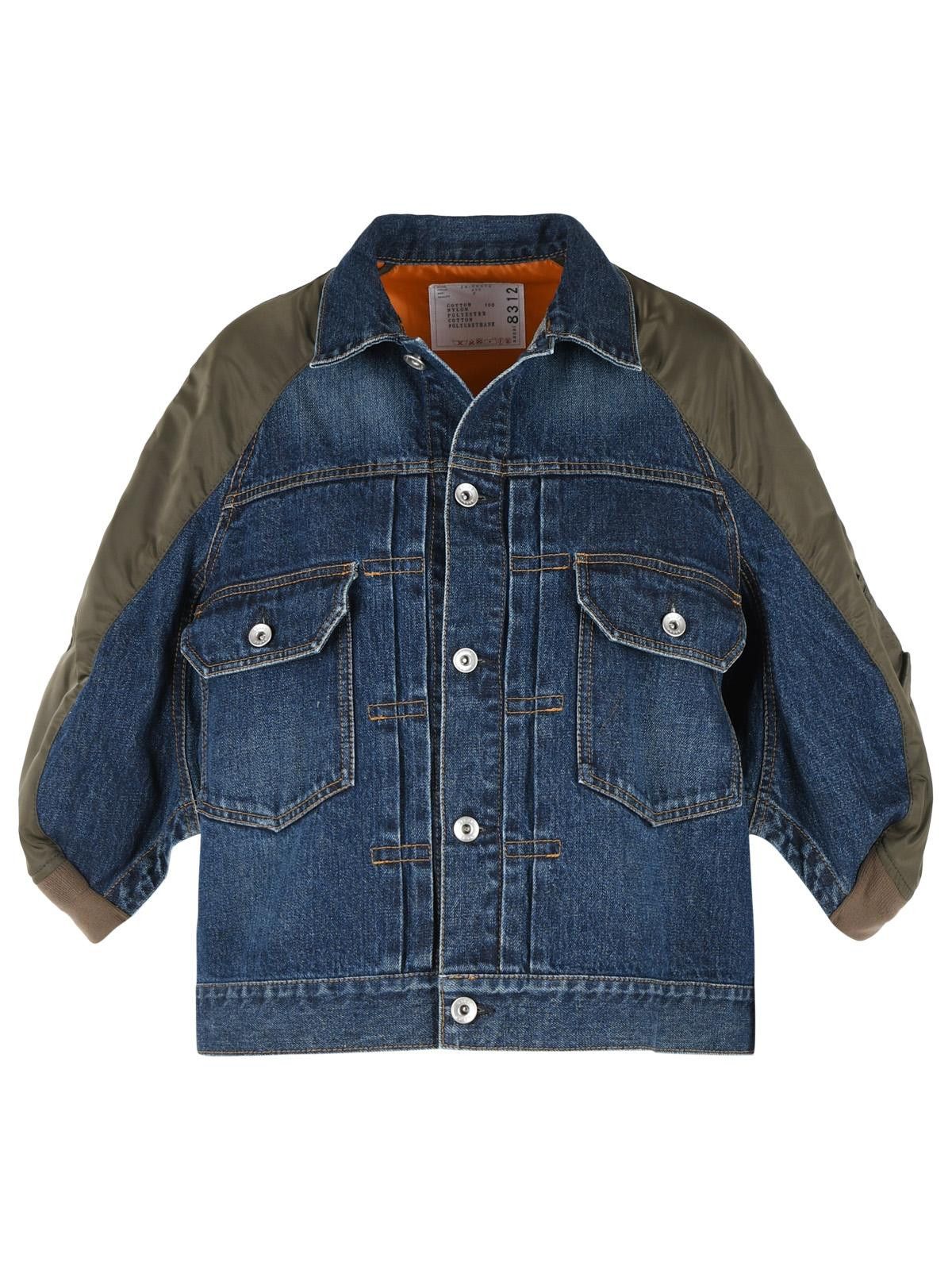 Sacai SACAI Blue Cotton Denim Jacket Size L / US 10 / IT 46 - 1 Thumbnail